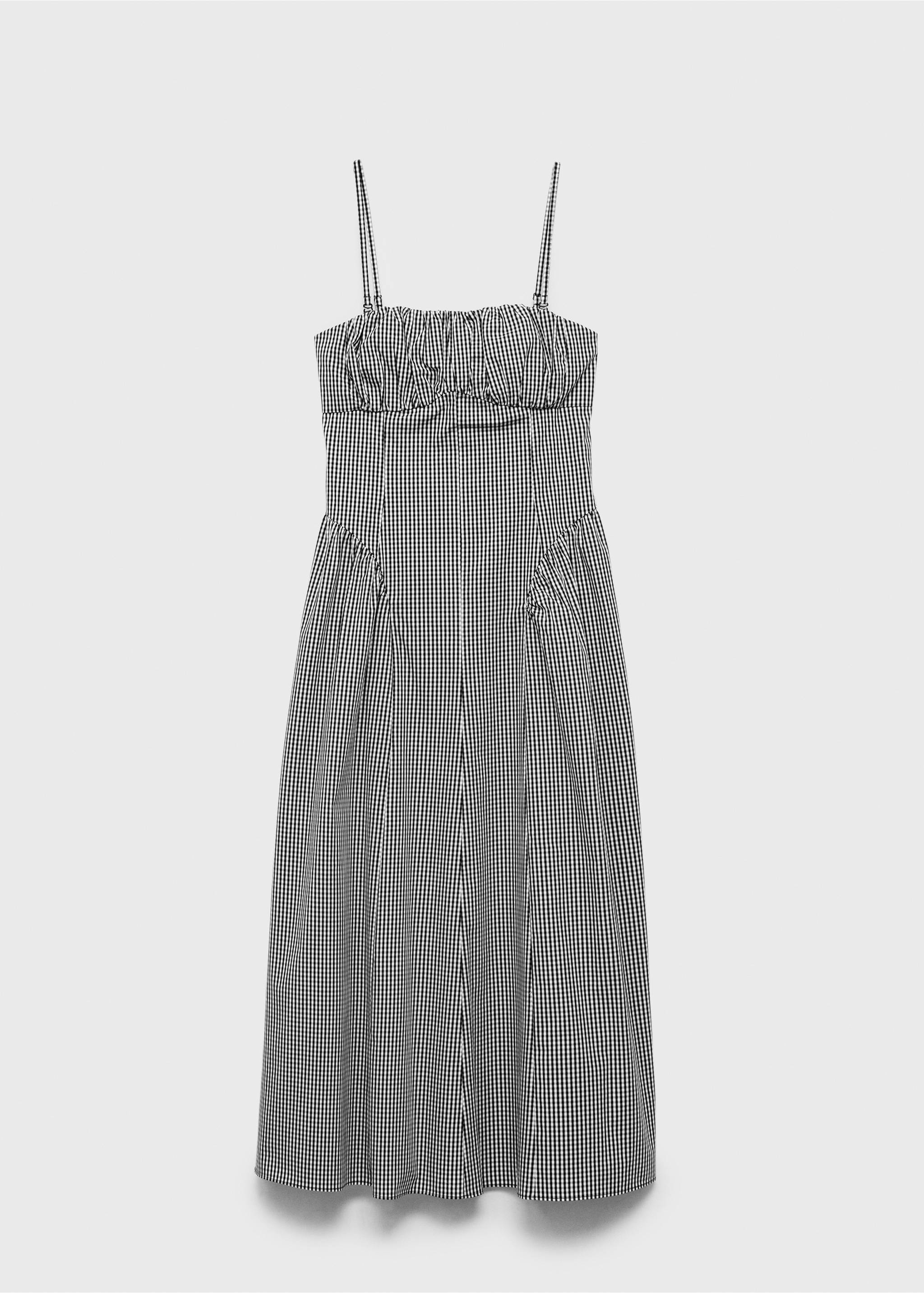 Midikleid mit Vichy-Karo-Muster - Artikel ohne Model, Schwarz. Ref: 87009077-00.
