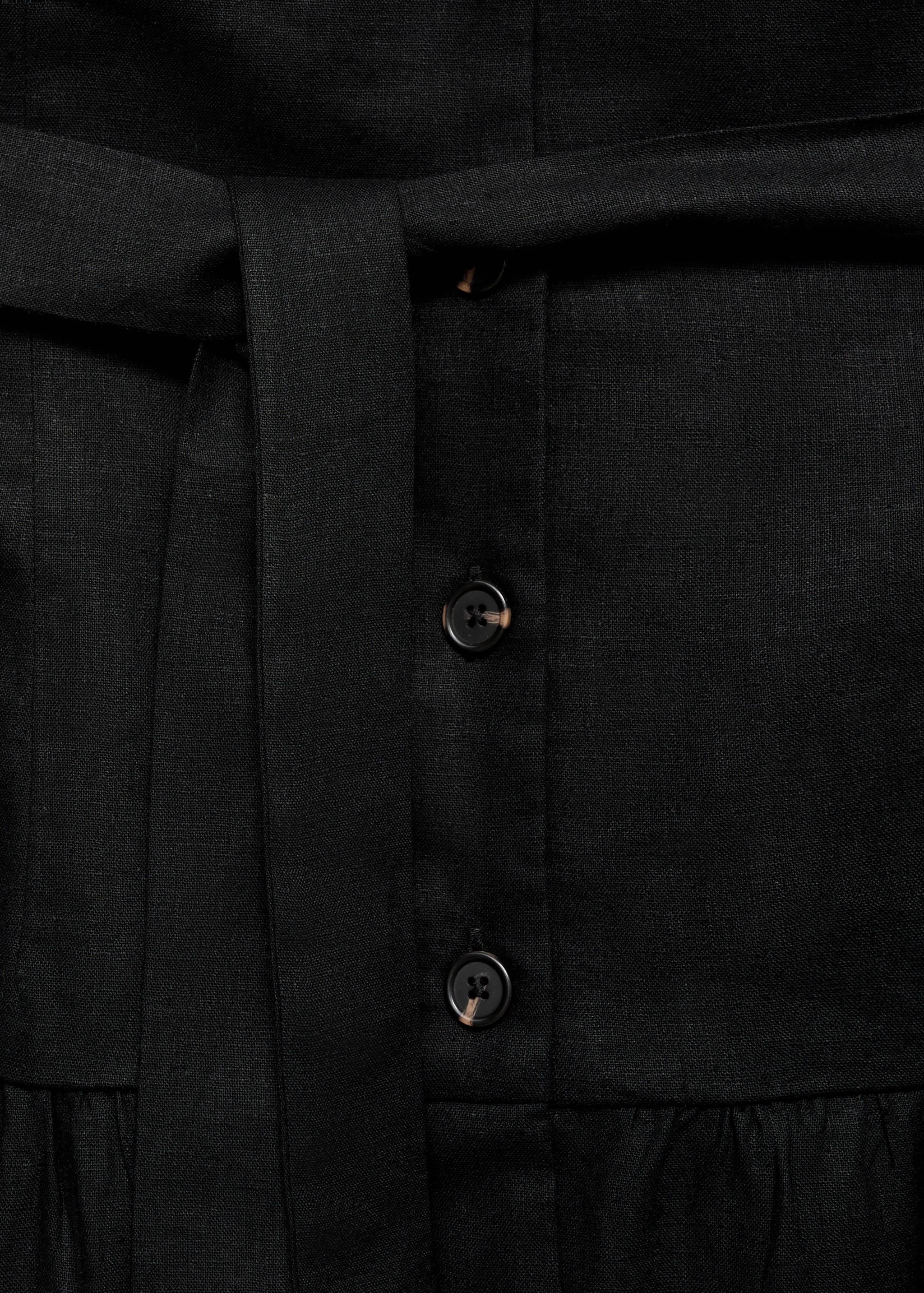 Linen midi-dress with belt - Details of the article 8