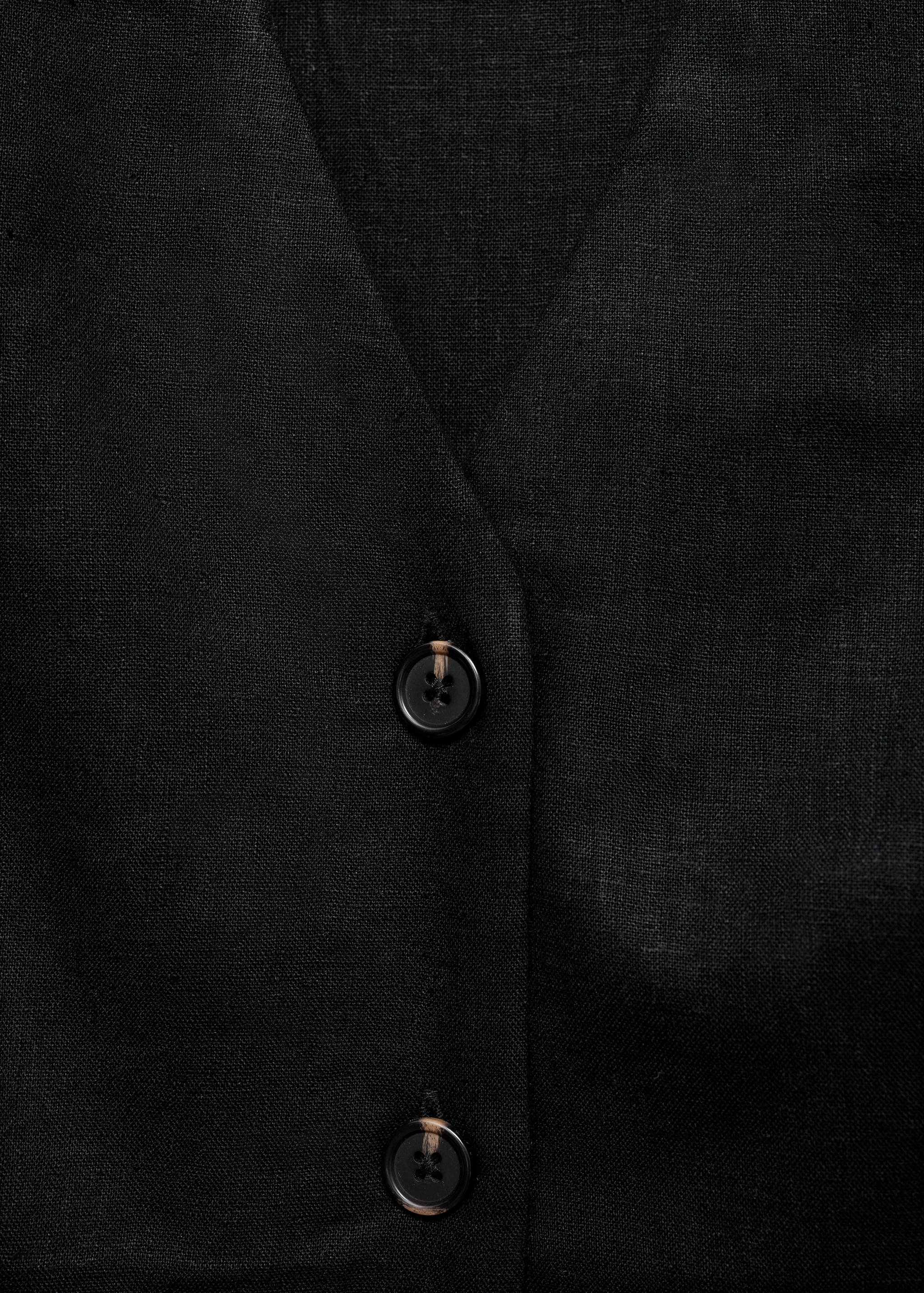 Linen midi-dress with belt - Details of the article 0