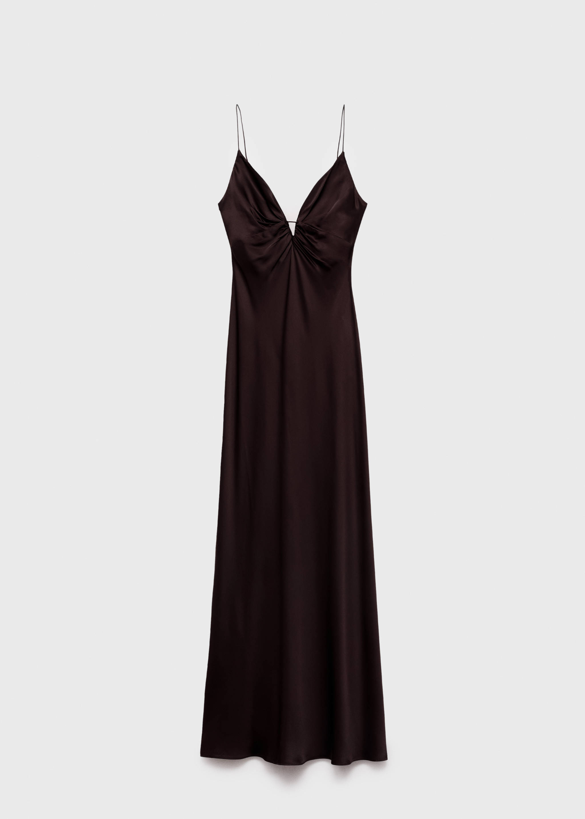 Robe satinée col V - Article sans modèle