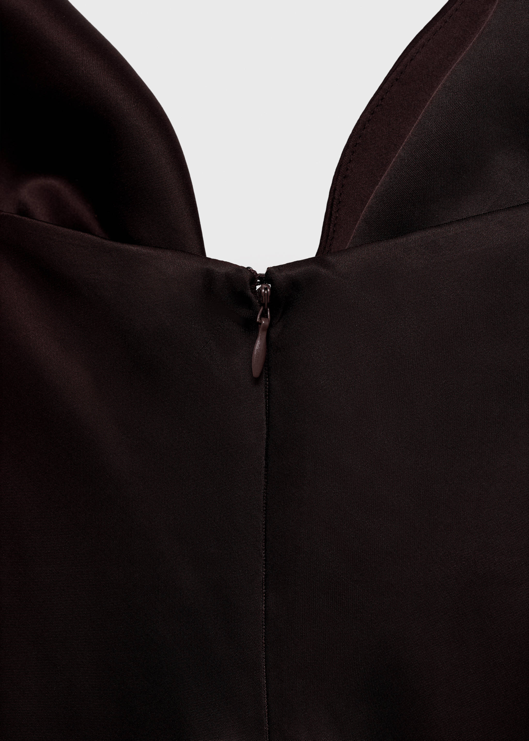 Robe satinée col V - Détail de l'article 0