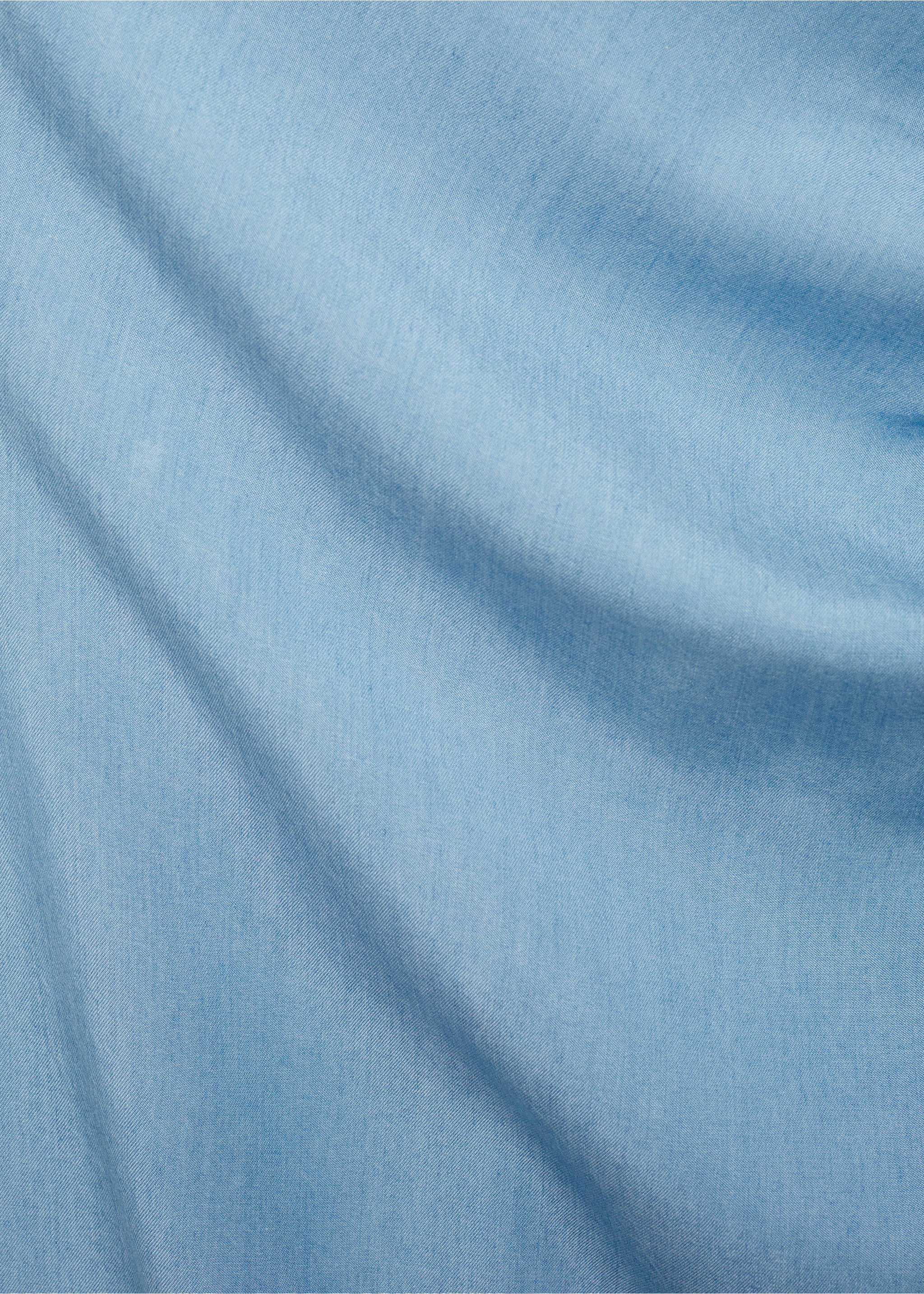Draped asymmetrical lyocell dress - Details of the article 8, Medium Blue. Ref: 87009081-00.