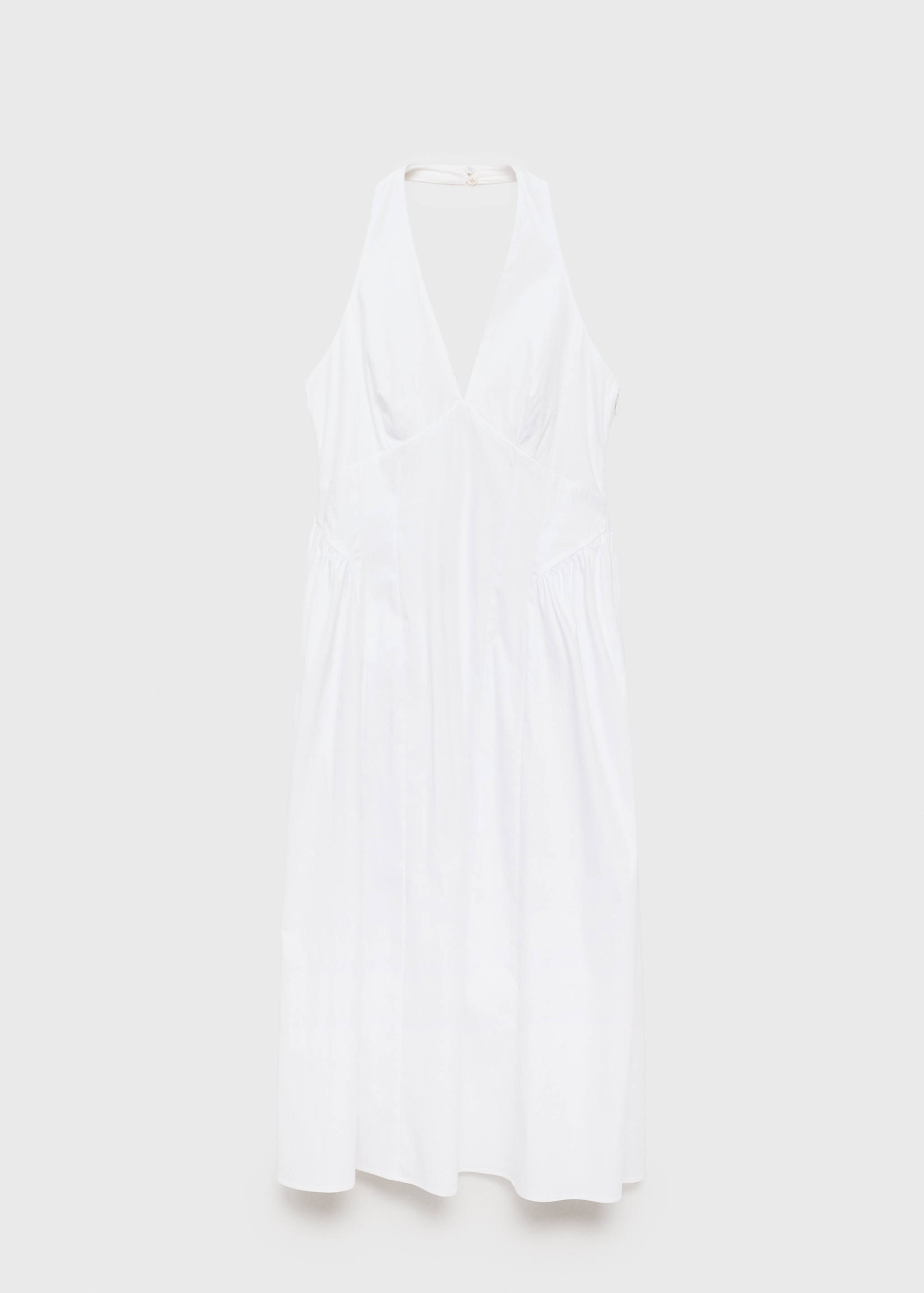 Halter neck cotton midi-dress - Article without model