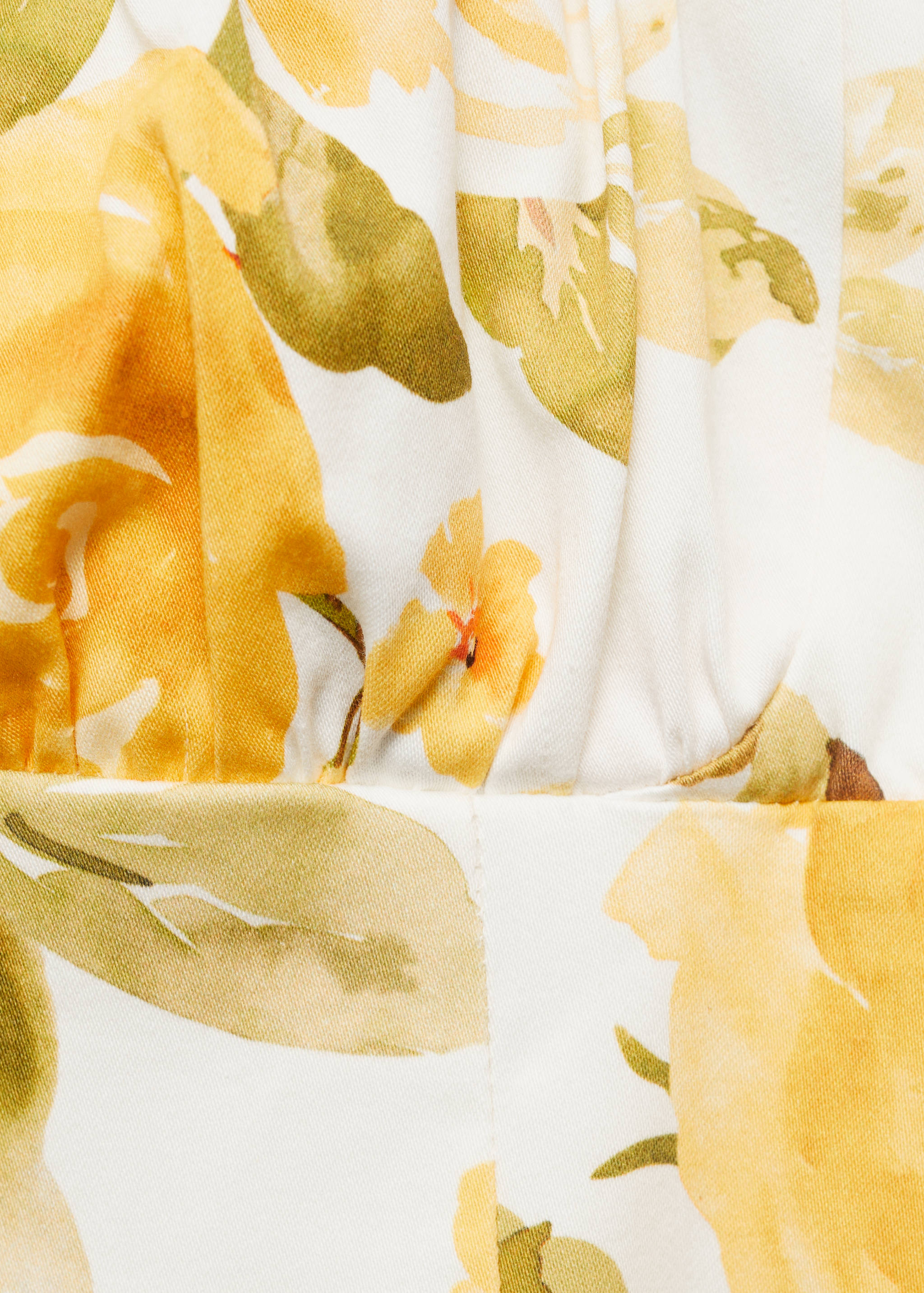 Floral midi-dress with gathered neckline - Details of the article 8