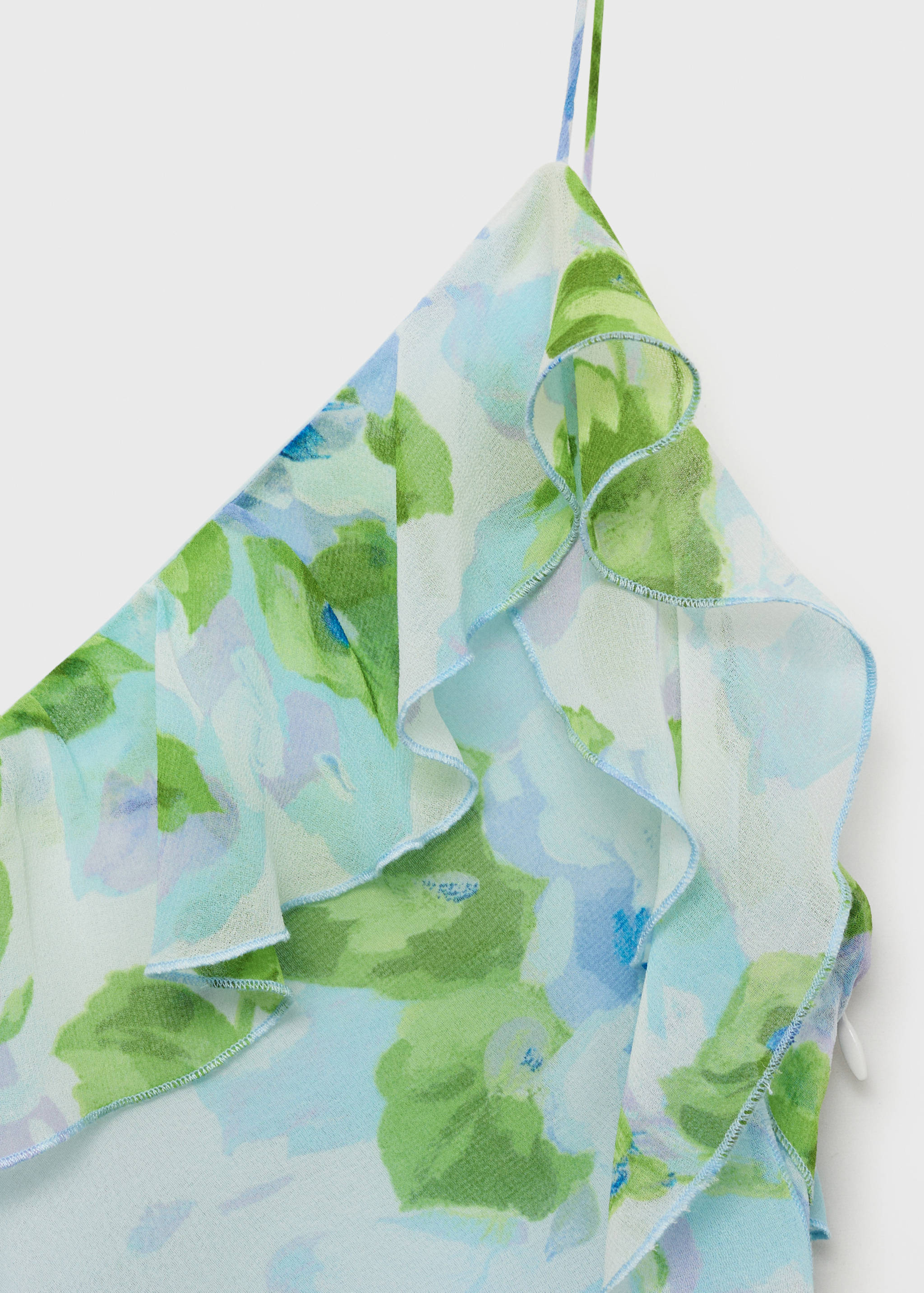 Ruffled floral print dress - Details of the article 8