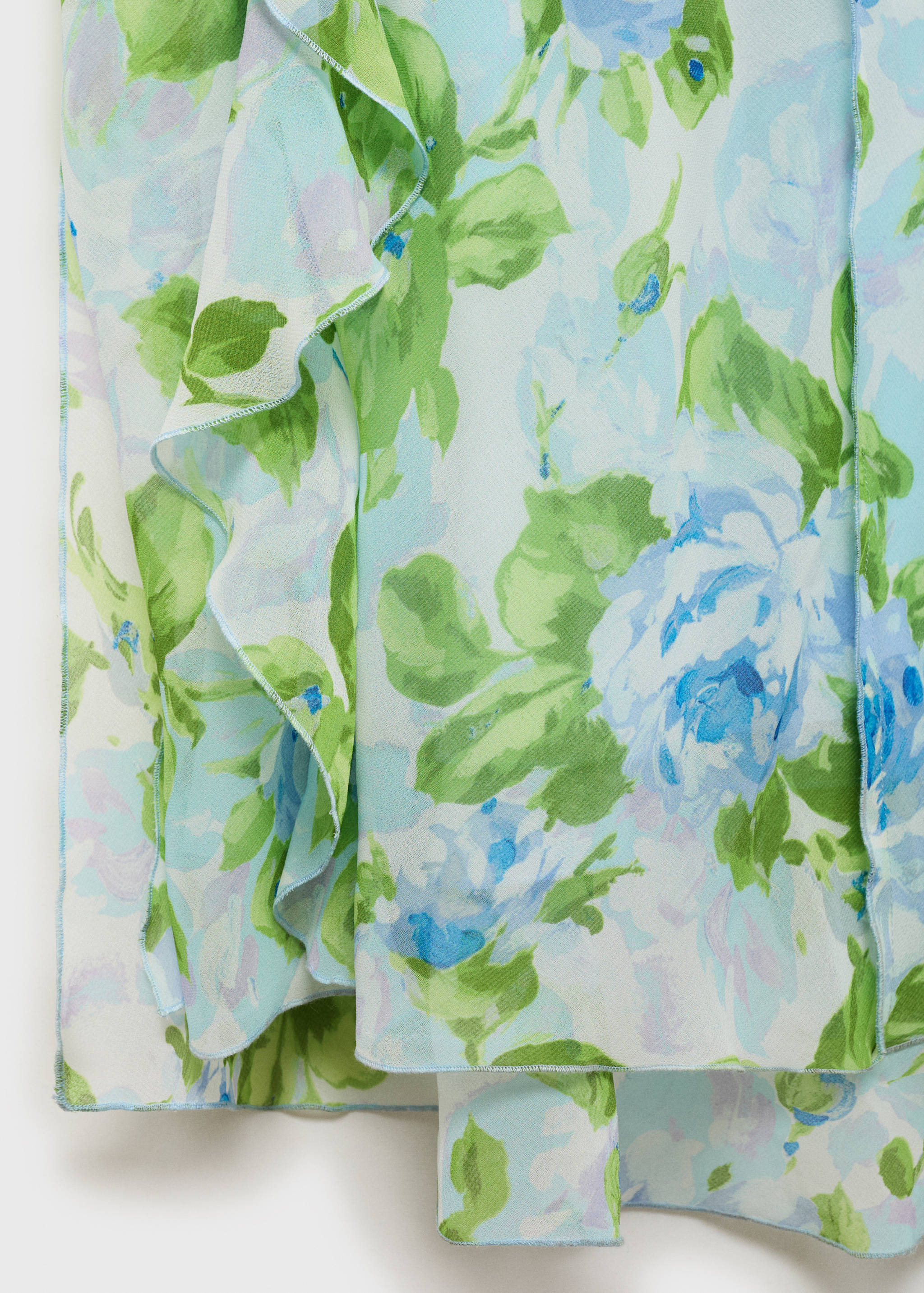 Ruffled floral print dress - Details of the article 0