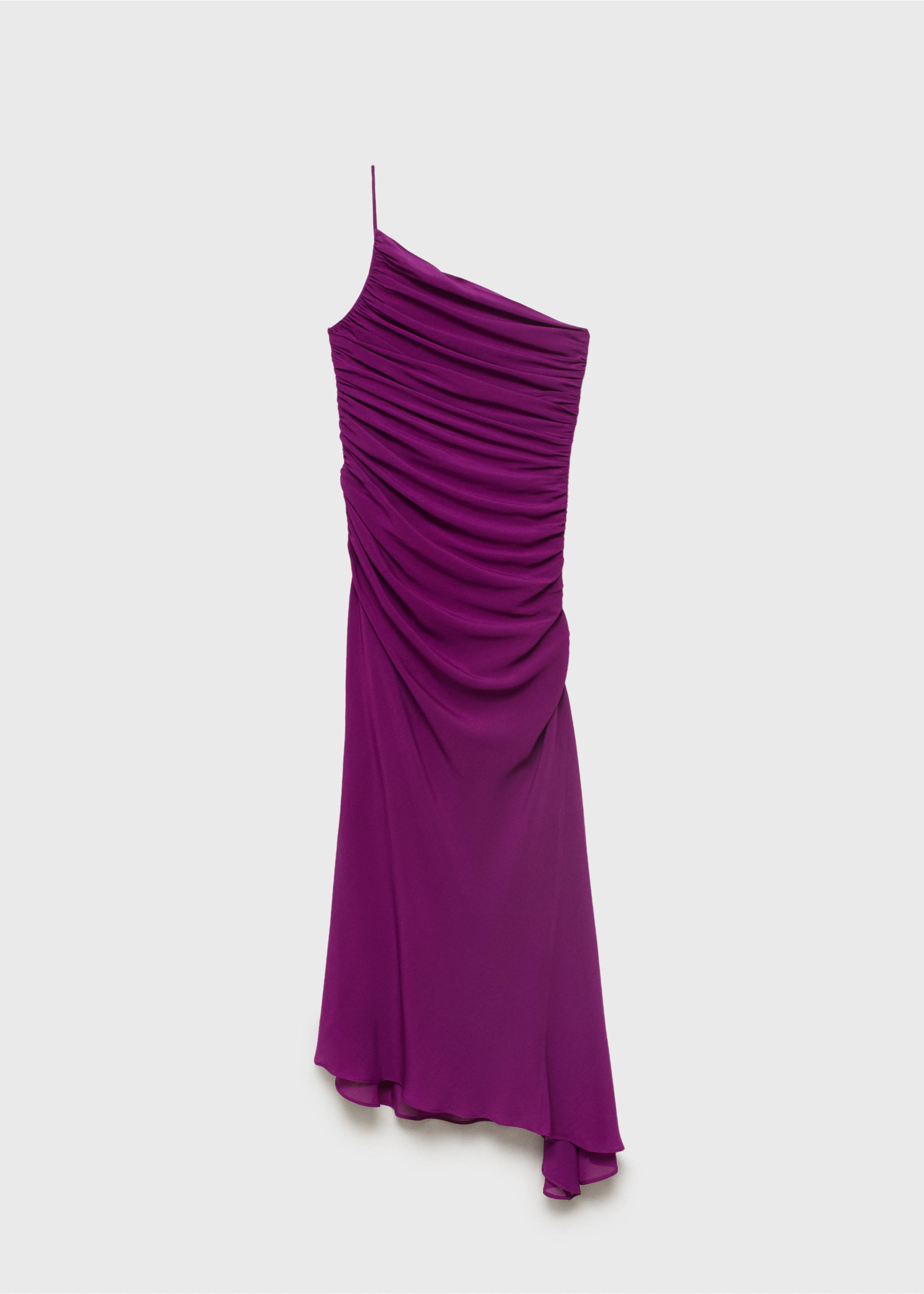 Robe asymétrique fronces sur les côtés - Article sans modèle, Violet. Ref: 87009087-00.