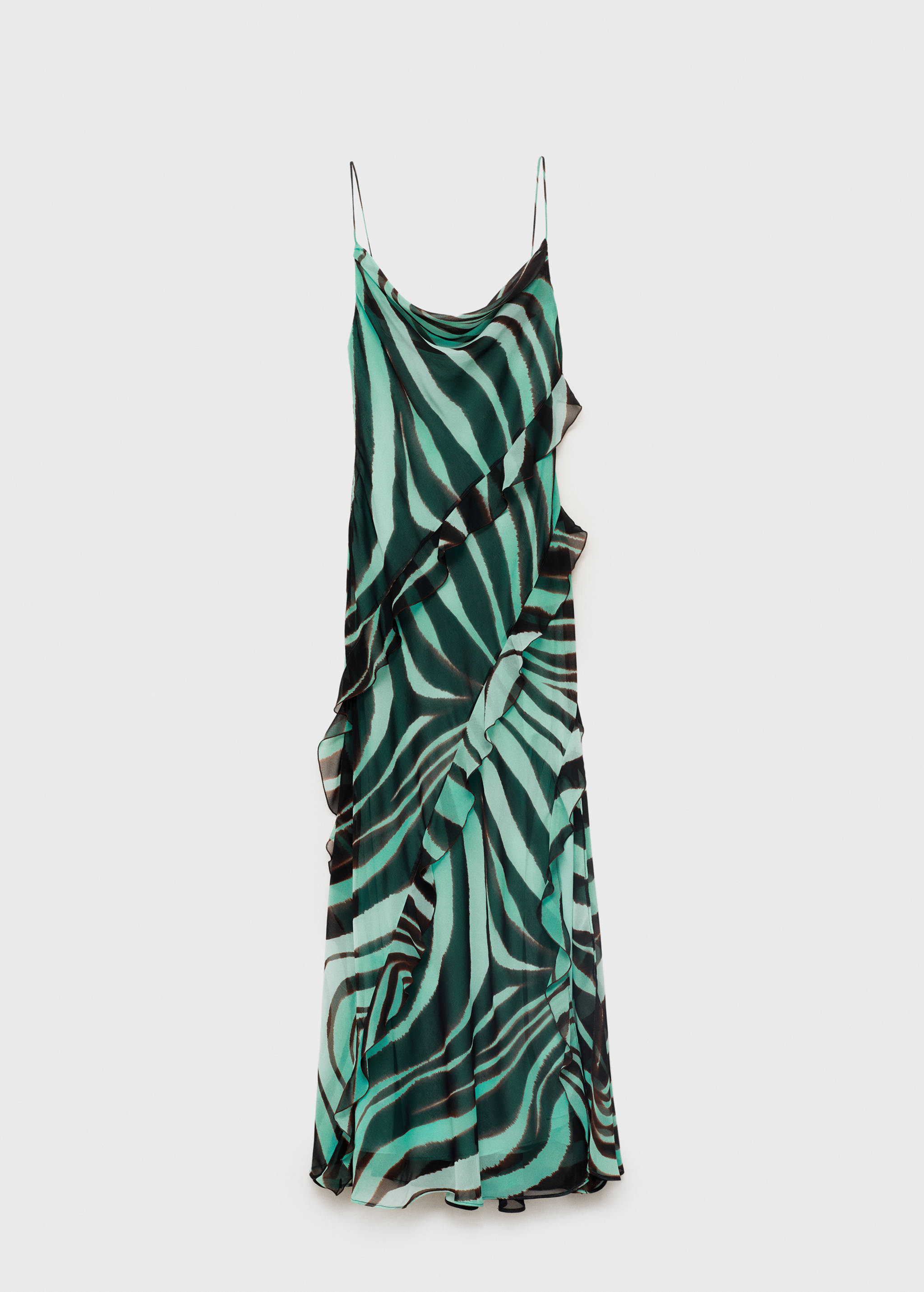 Zebra-print dress with ruffles - Article without model