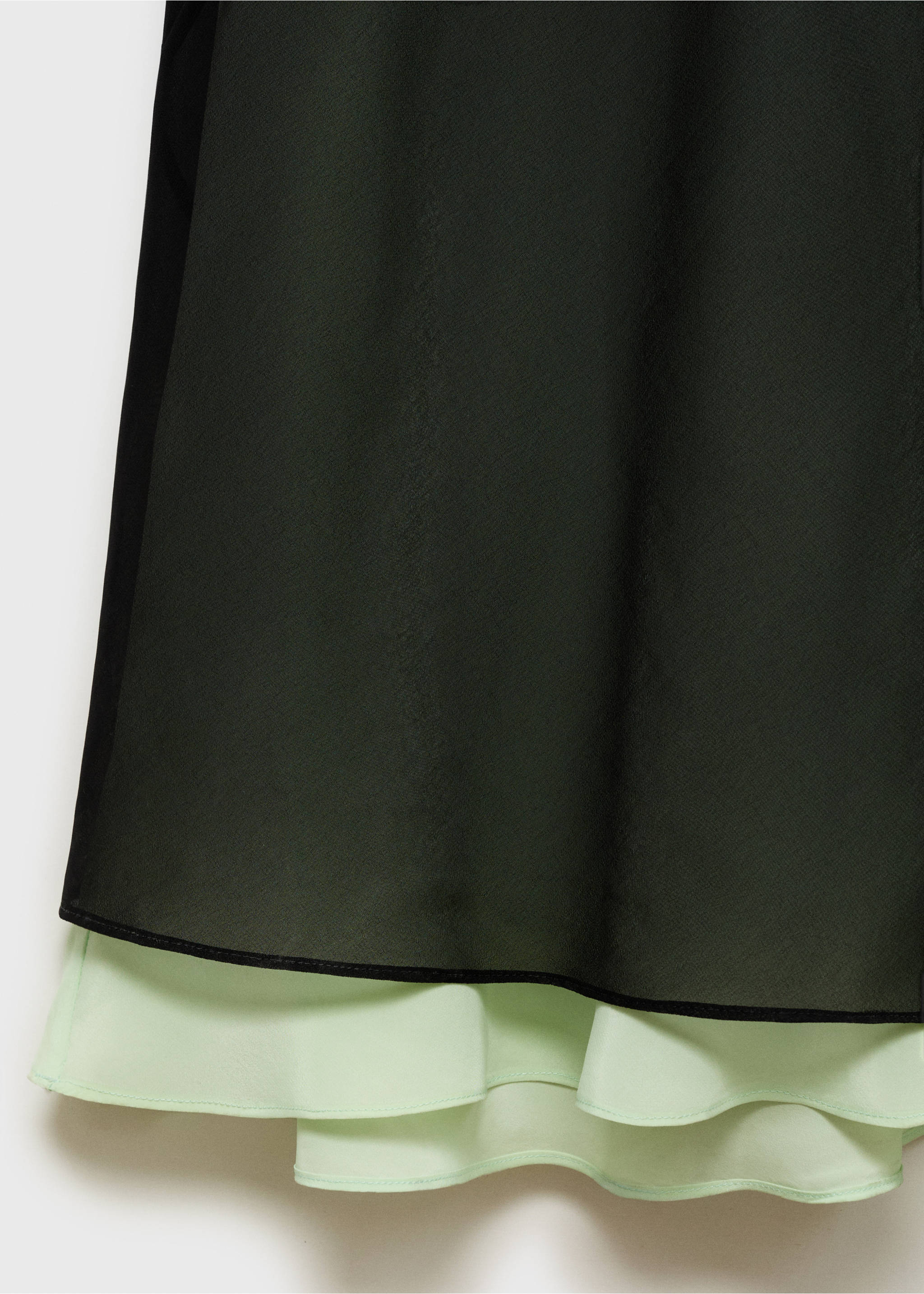 Semi-transparent combination dress - Details of the article 0, Black. Ref: 87009090-00.
