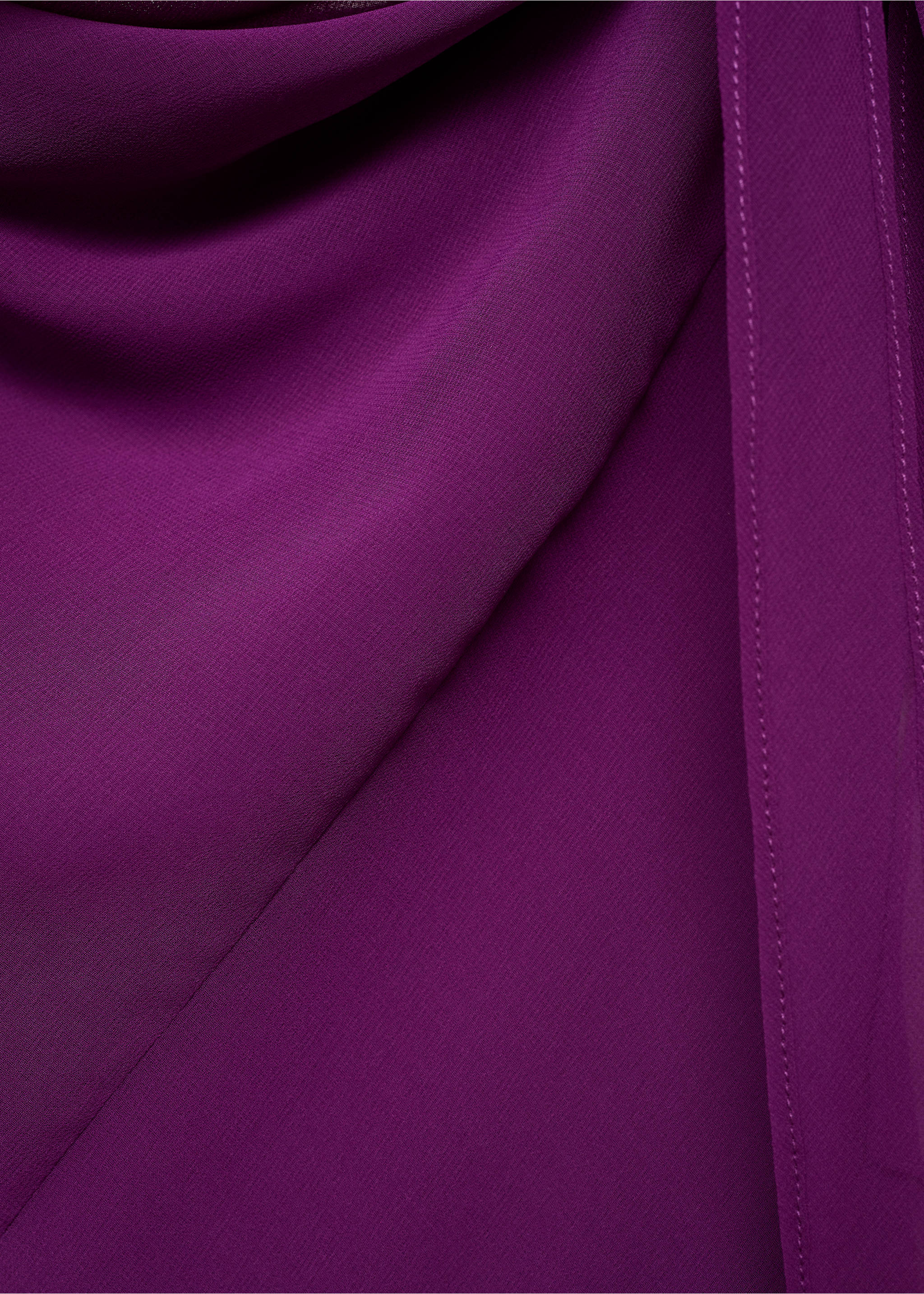 Drapiertes Kleid mit Blumendetail - Detail des Artikels 0, Lila. Ref: 87009091-00.