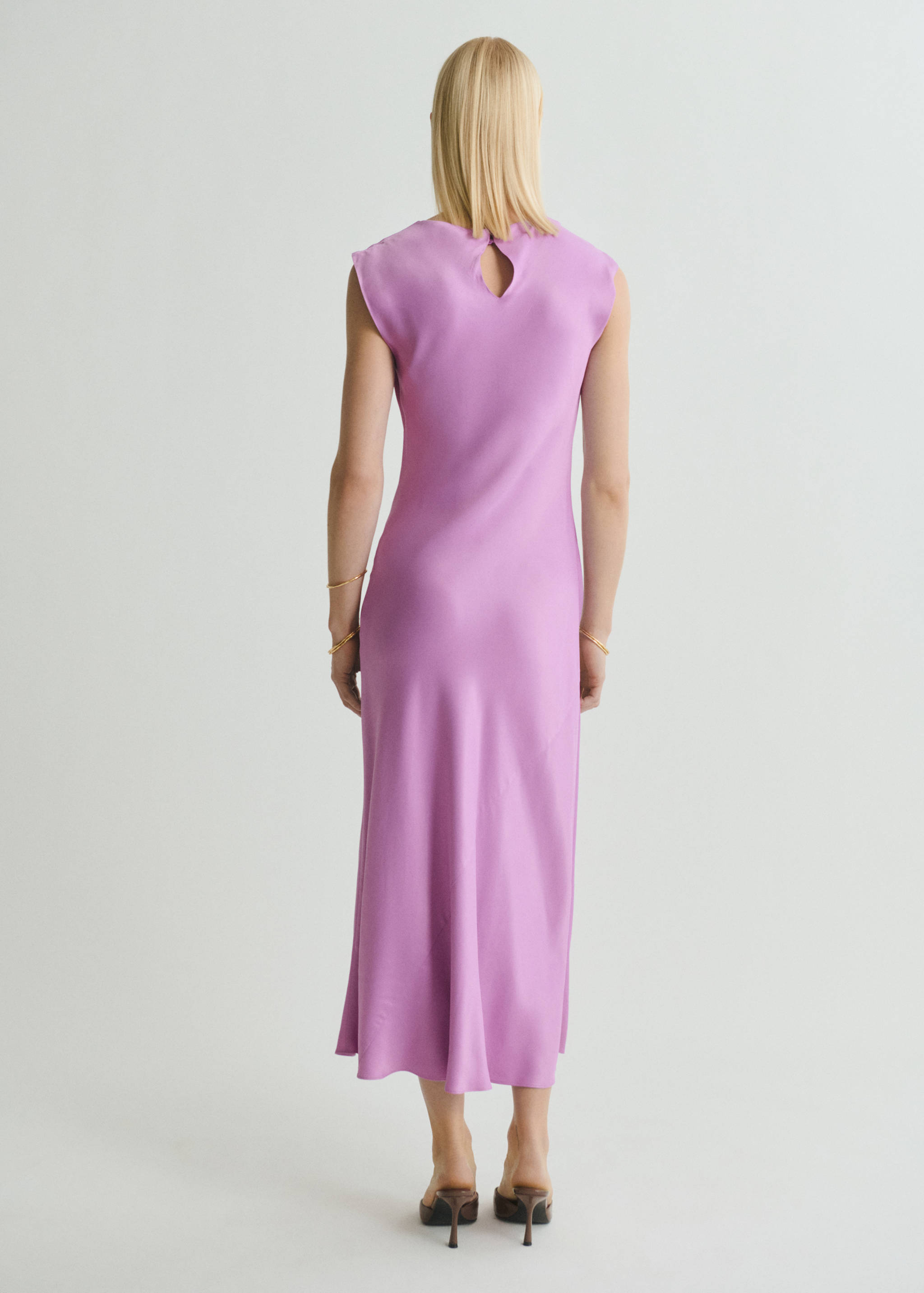 Satin midi dress - Reverse of the article