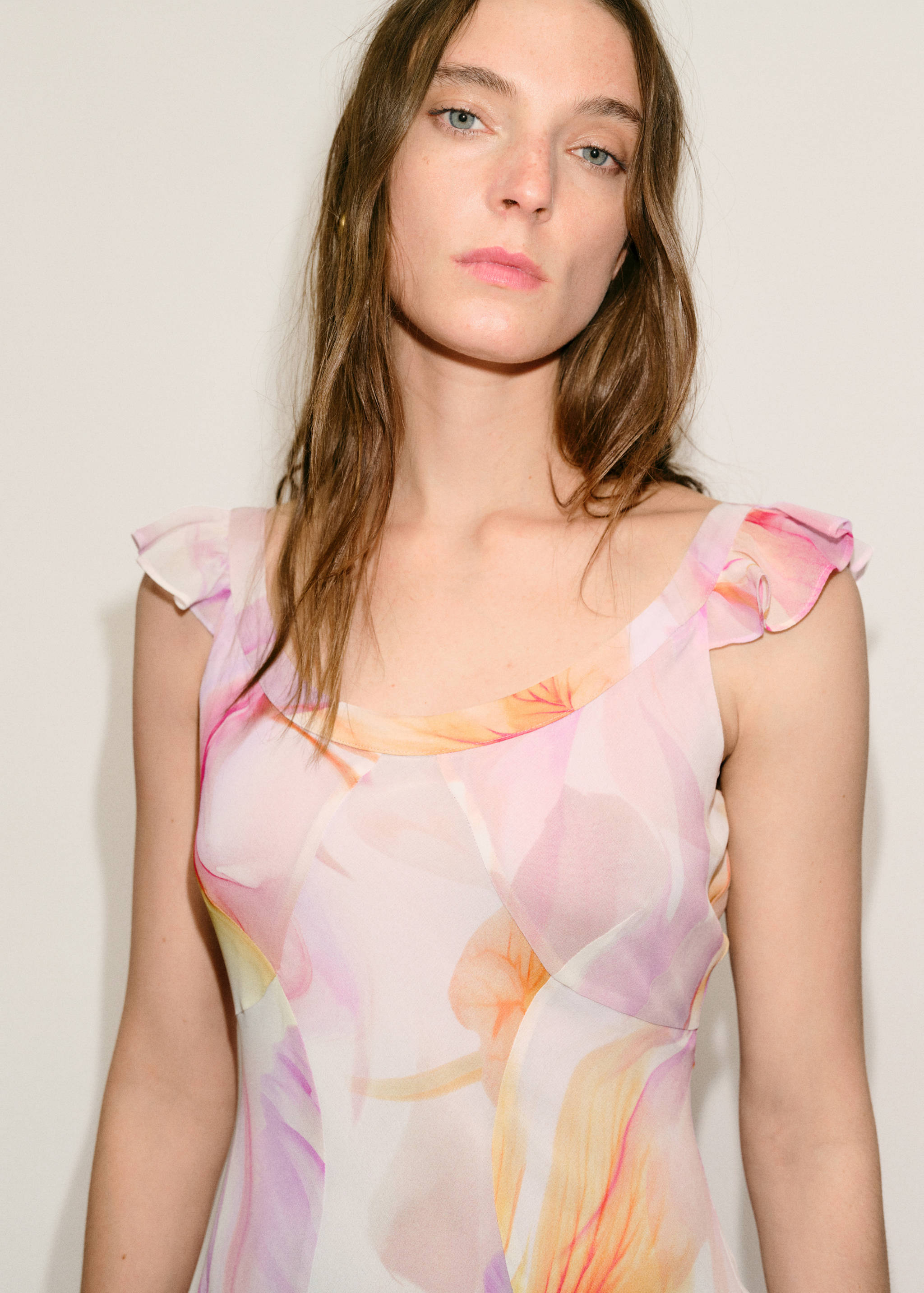 Robe à fleurs détail volants - Détail de l'article 1