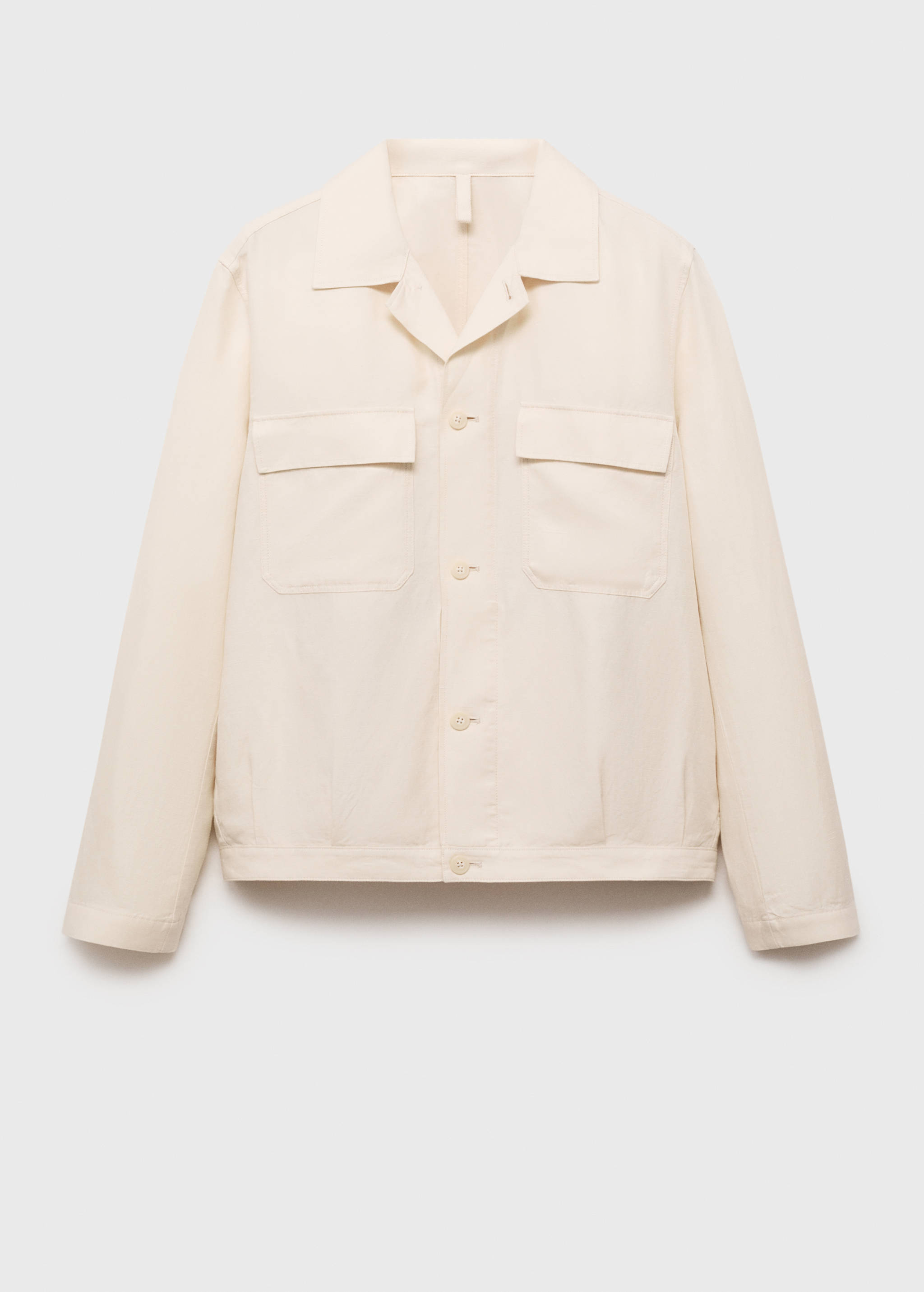 Bowling-style overshirt in a linen blend - Article without model