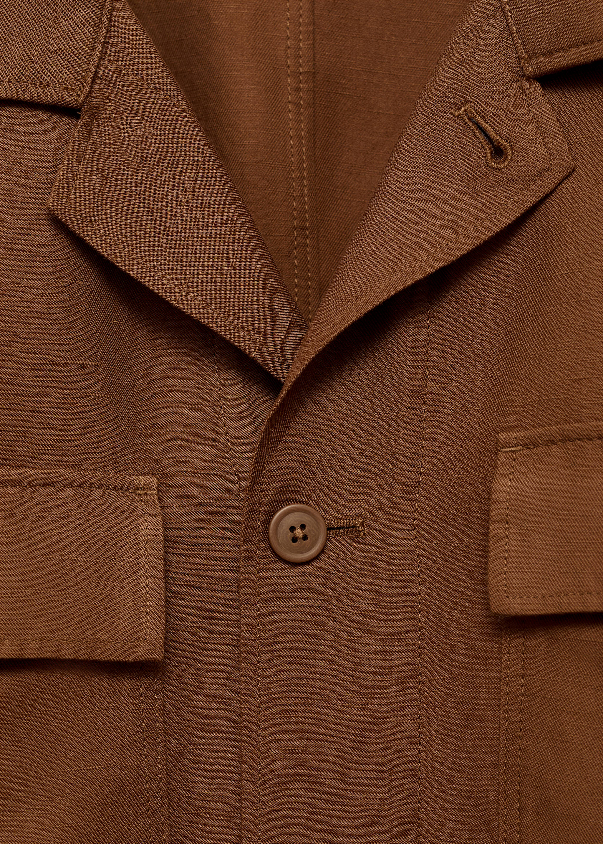 Bowling-style overshirt in a linen blend - Details of the article 8