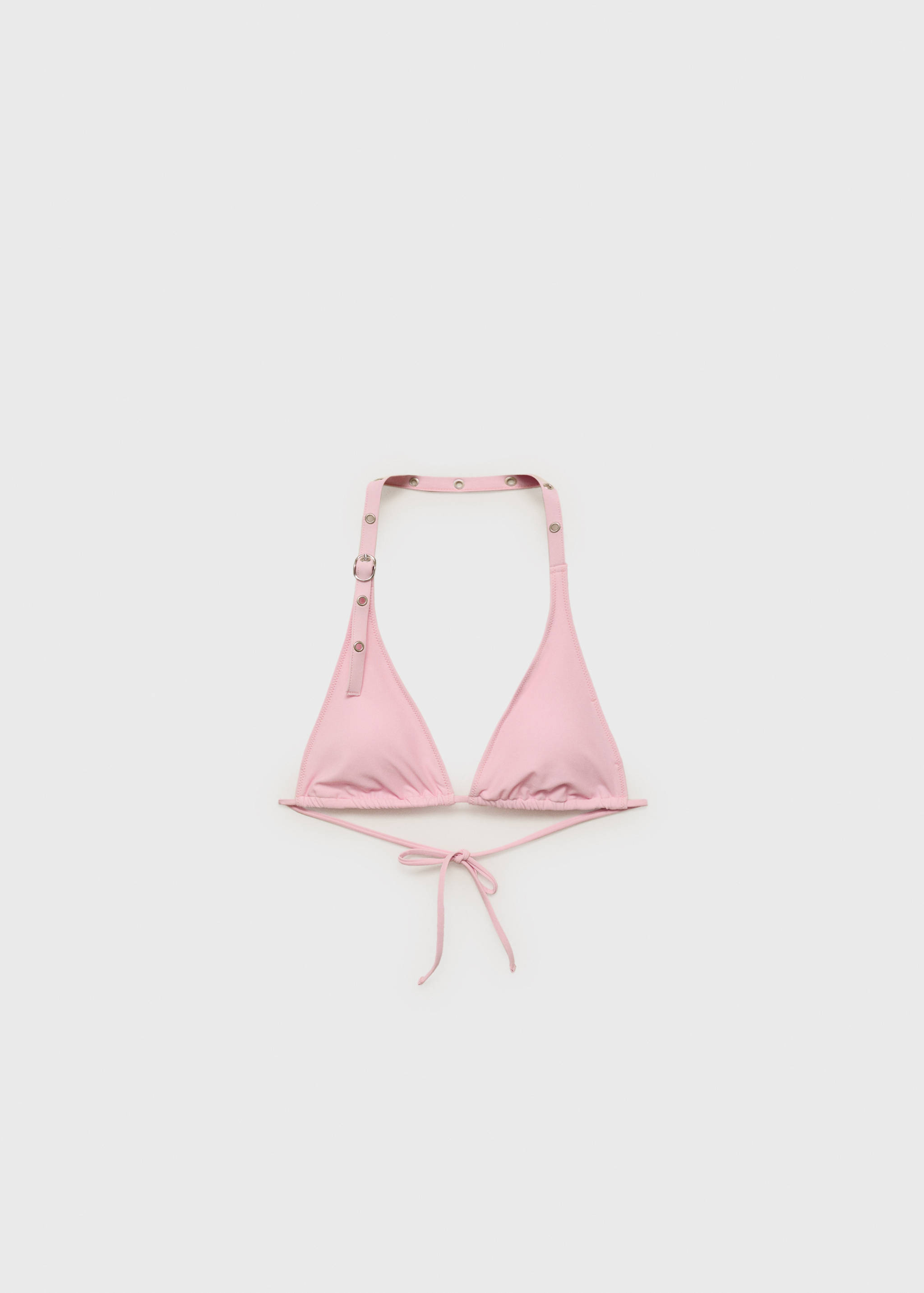 Bikini top with buckle strap and eyelets - Article without model