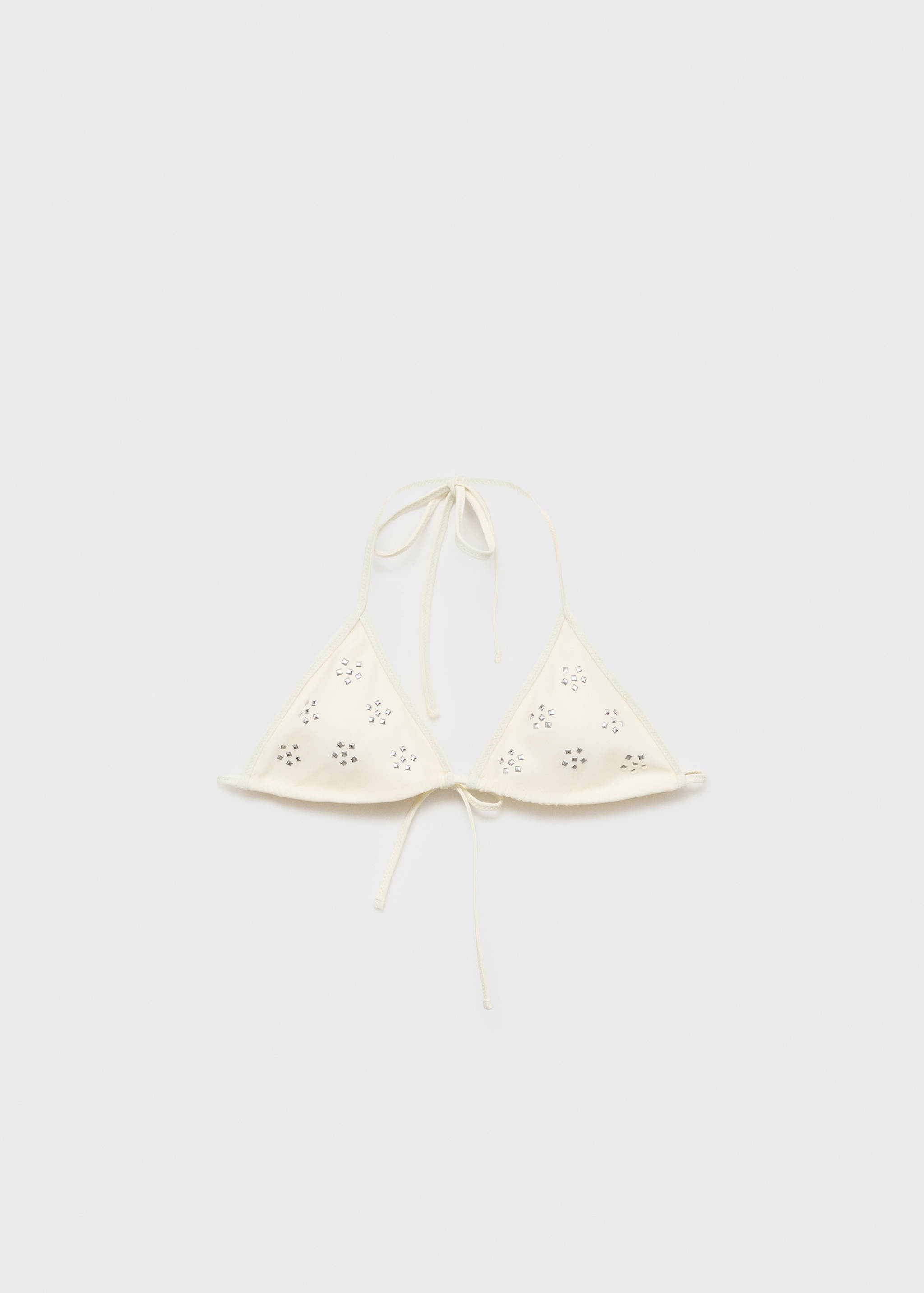 Bikini top with metallic appliqué - Article without model