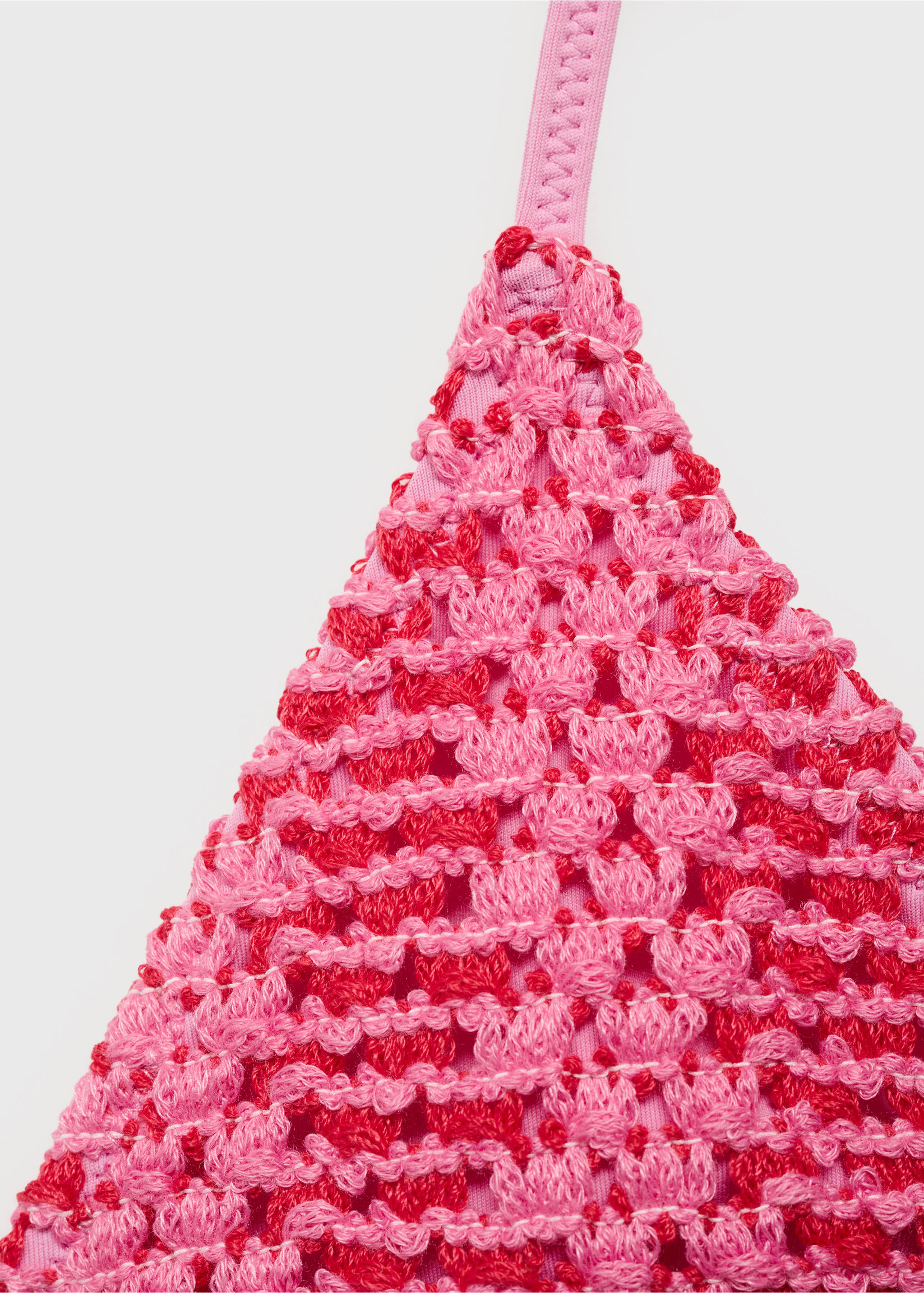 Kombinirani heklani gornji dio bikinija - Detalji artikla 8, Ružičasta. Ref: 87009215-00.