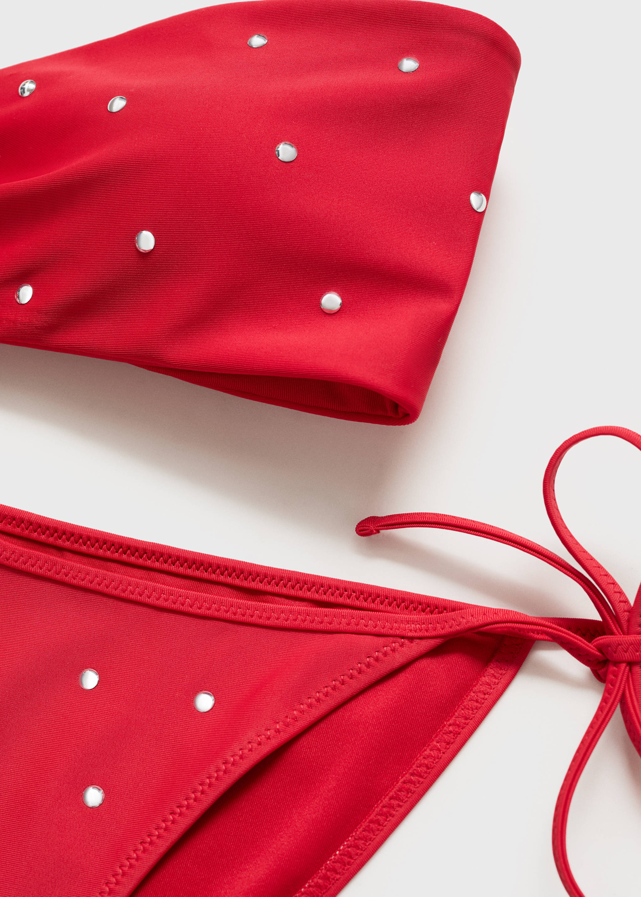 Bandeau bikini top with metallic appliqué - Details of the article 8