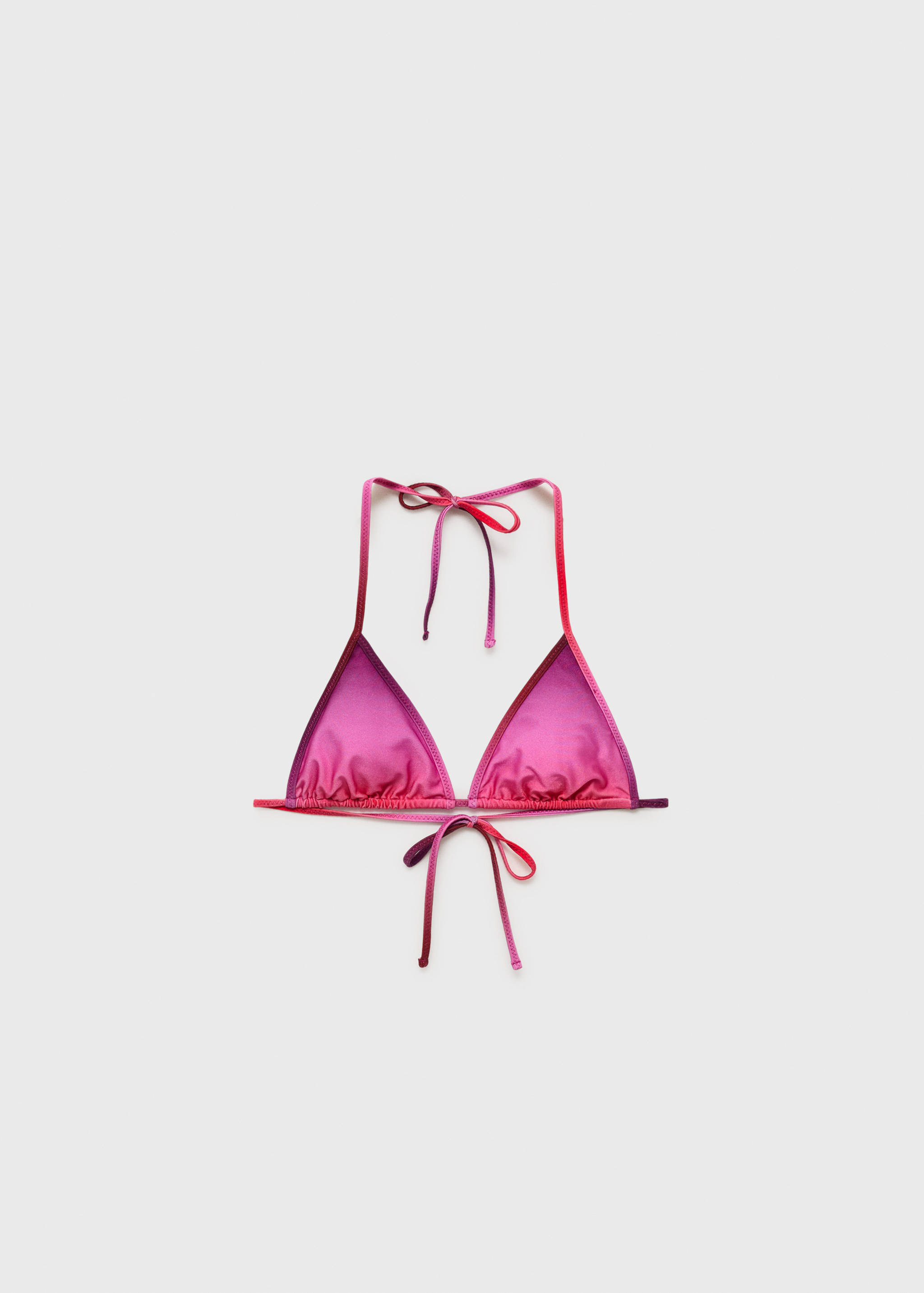 Bikini-Top mit Farbverlauf und glänzendem Finish - Artikel ohne Model