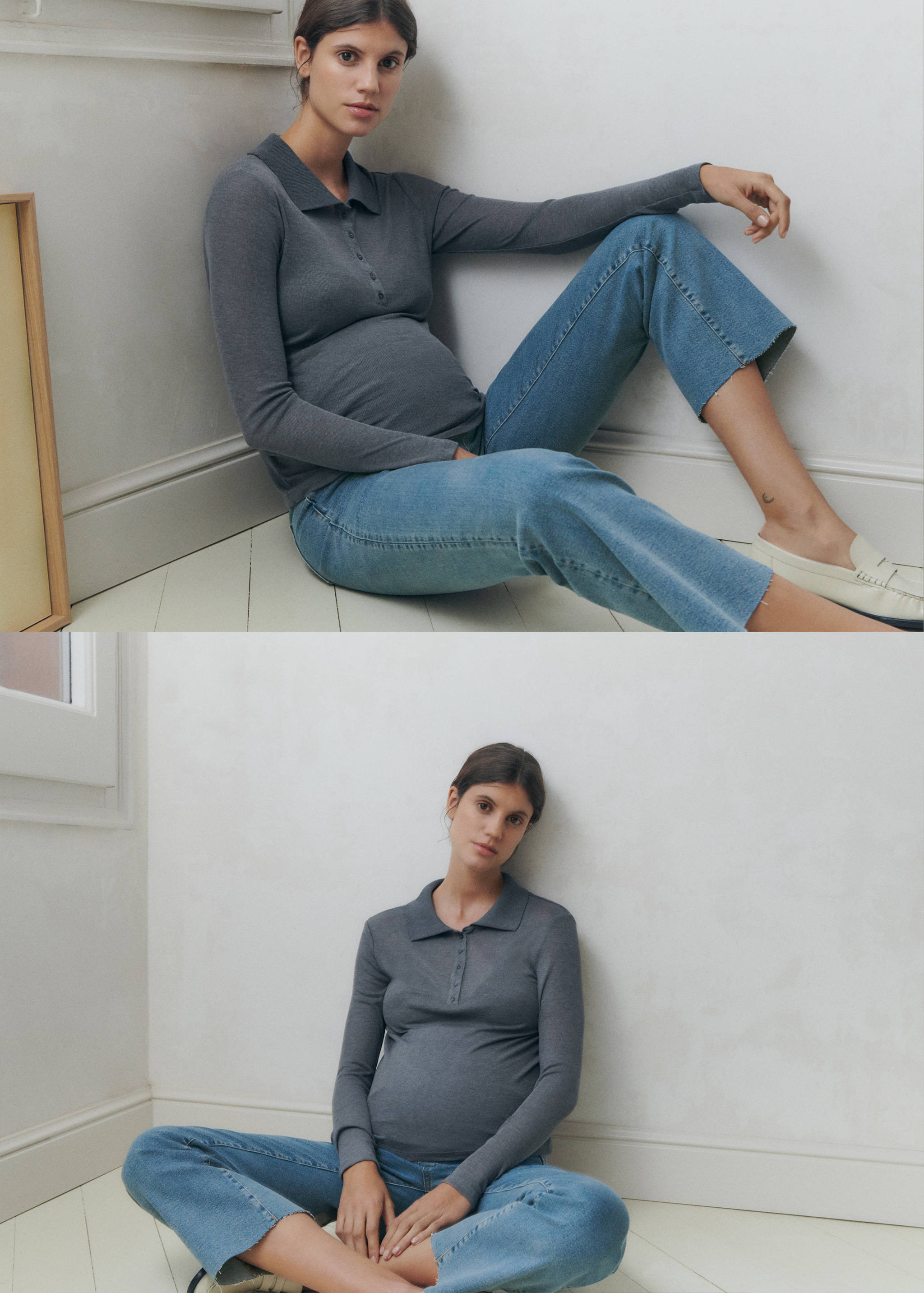 Maternity flared cropped jeans - Details of the article 6