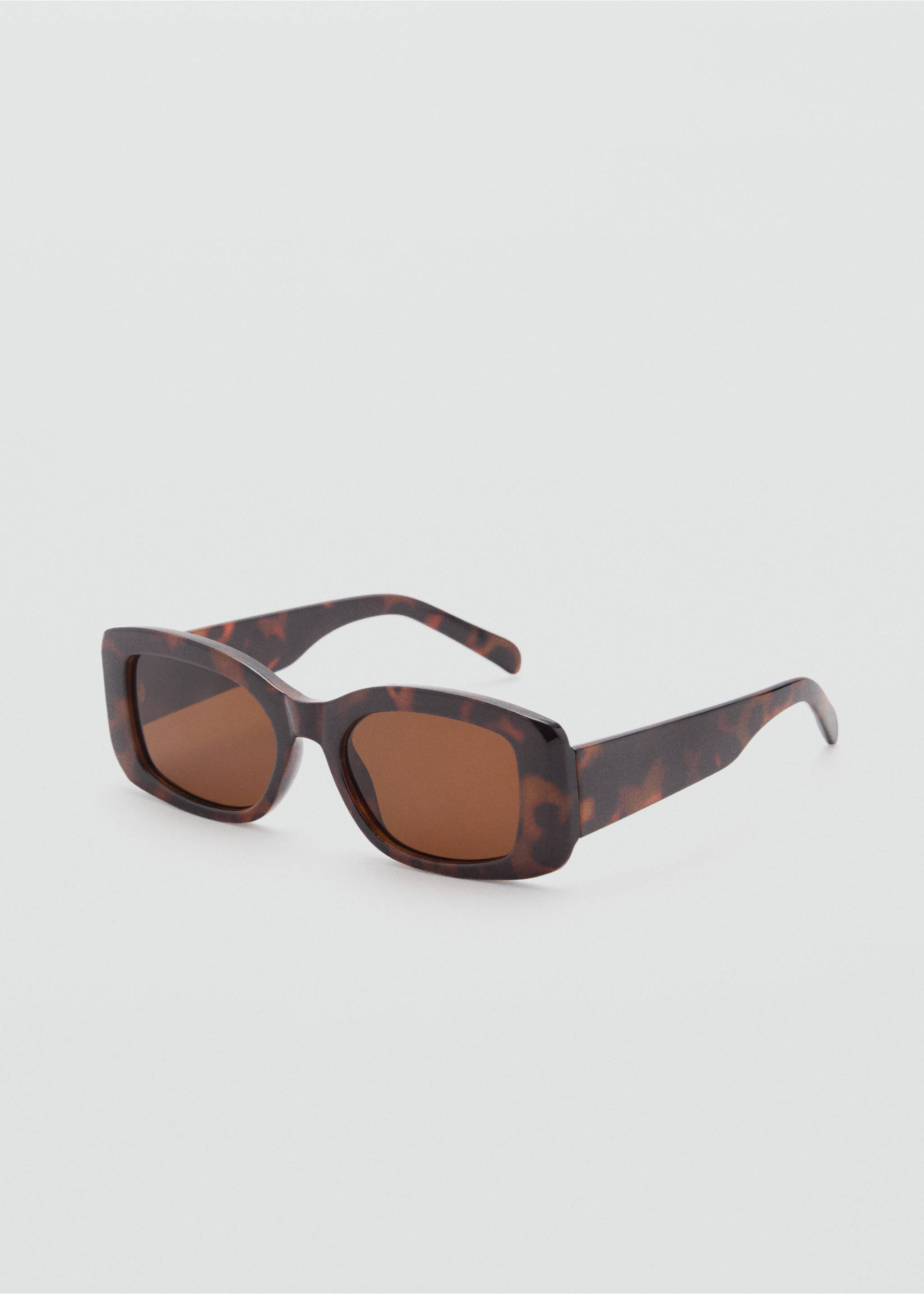 Sonnenbrille mit viereckiger Brillenfassung - Mittlere Ansicht, Schokolade. Ref: 87010233-00.