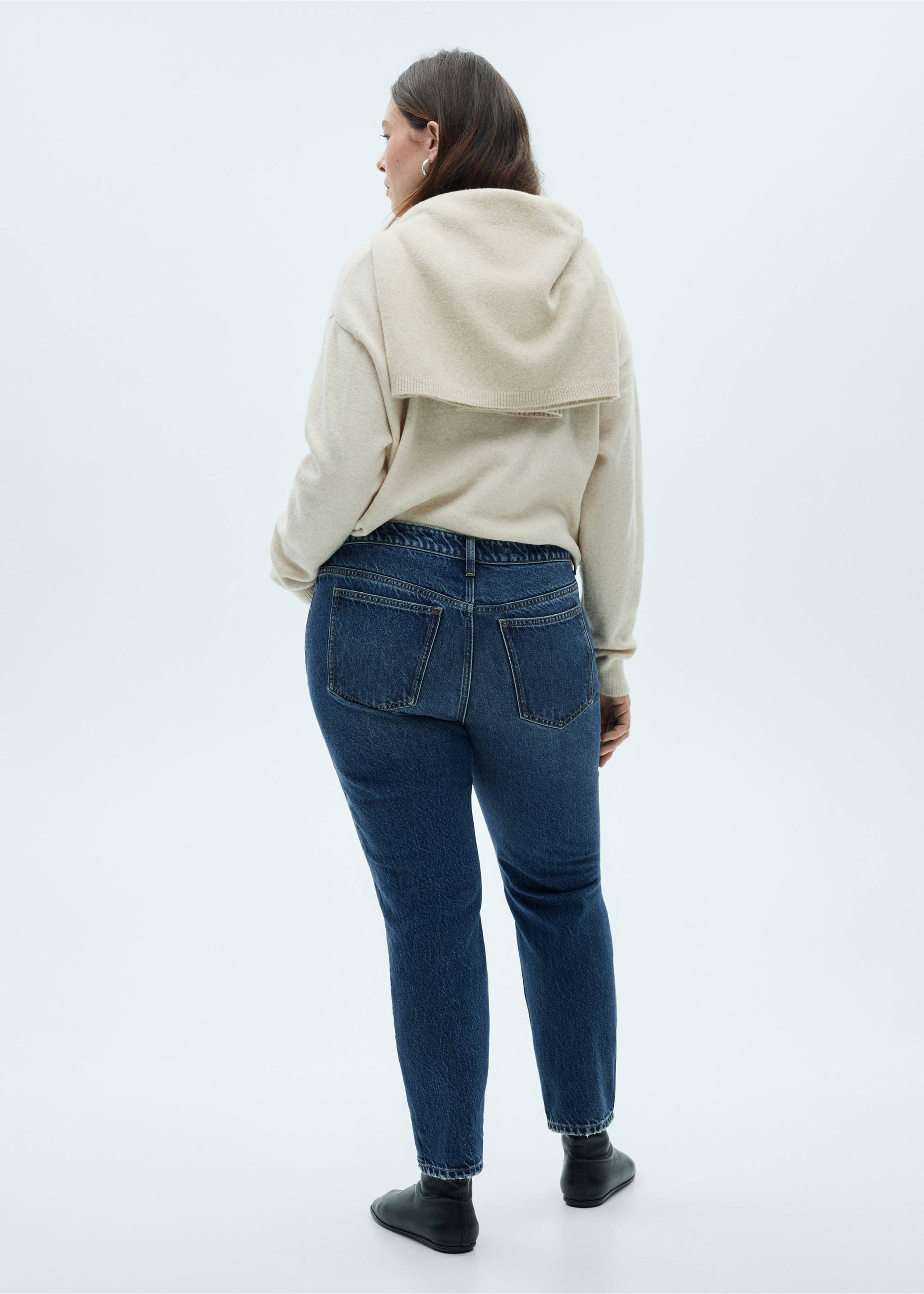 Jean Mom2000 mom taille haute - Détail de l'article 4, Bleu foncé. Ref: 87010241-00.