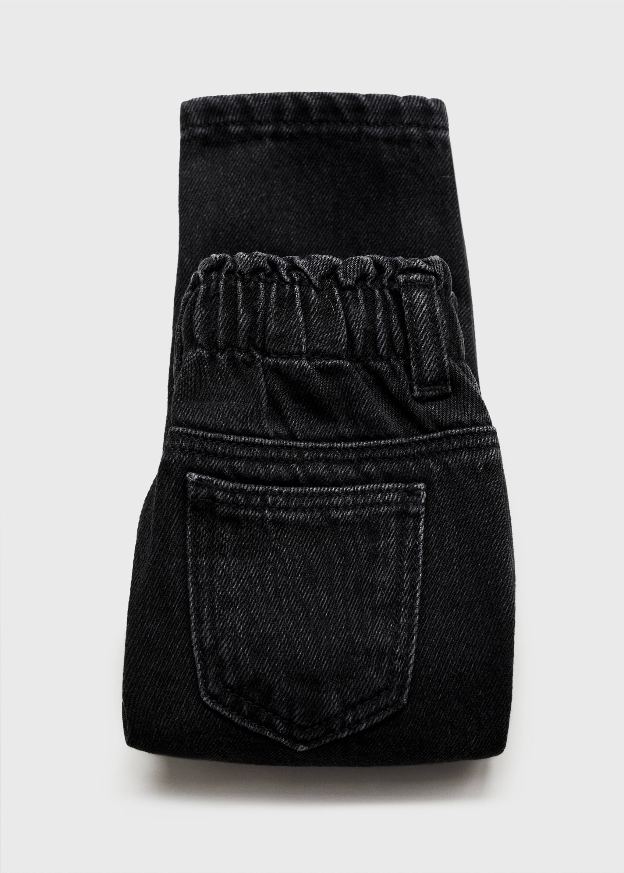 Dżinsy paperbag z błyszczącymi aplikacjami - Szczegóły artykułu 0, Czarny. Ref: 87010242-00.