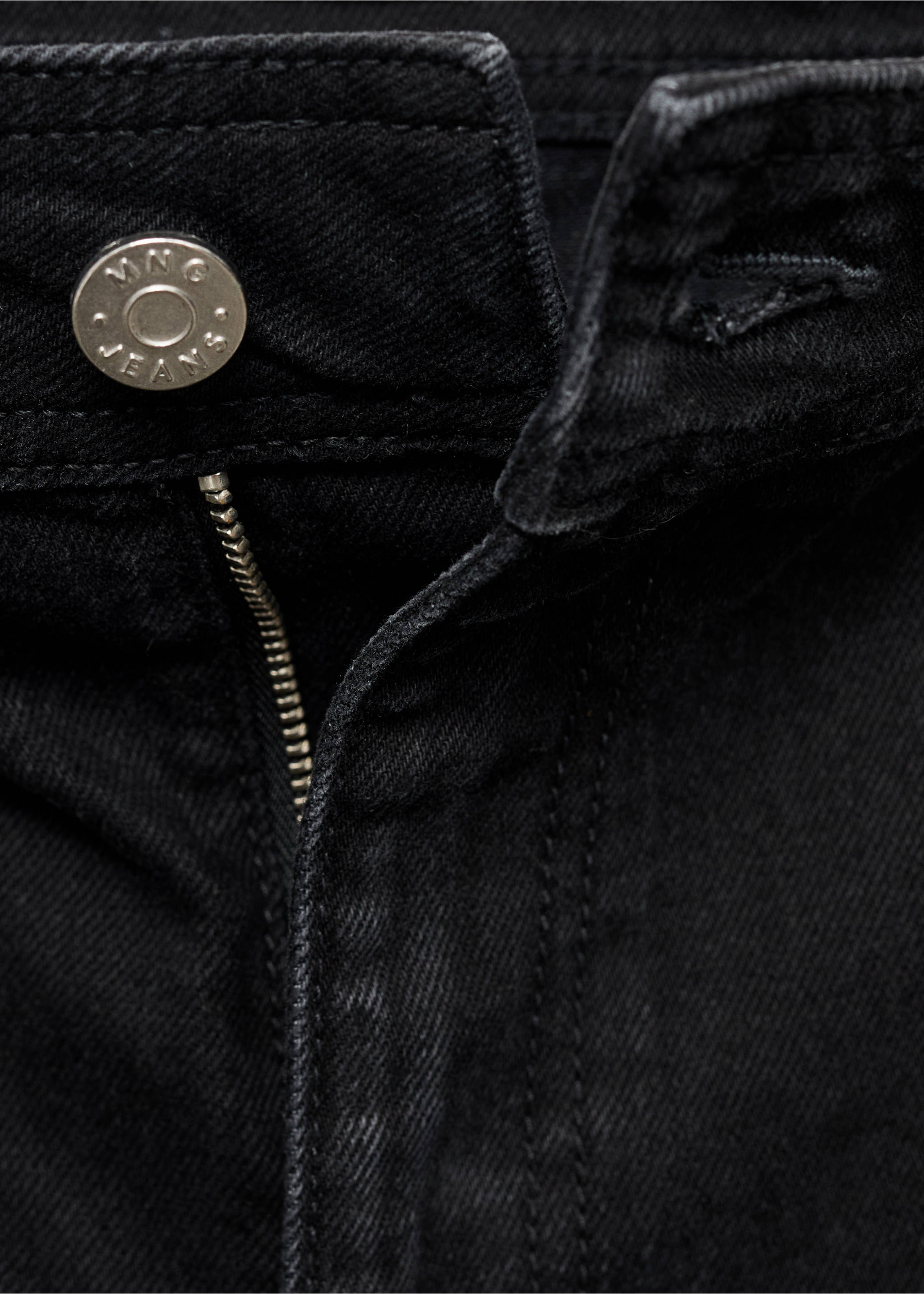 Catherin culotte high-rise jeans - Details of the article 8, Black denim. Ref: 87010243-00.