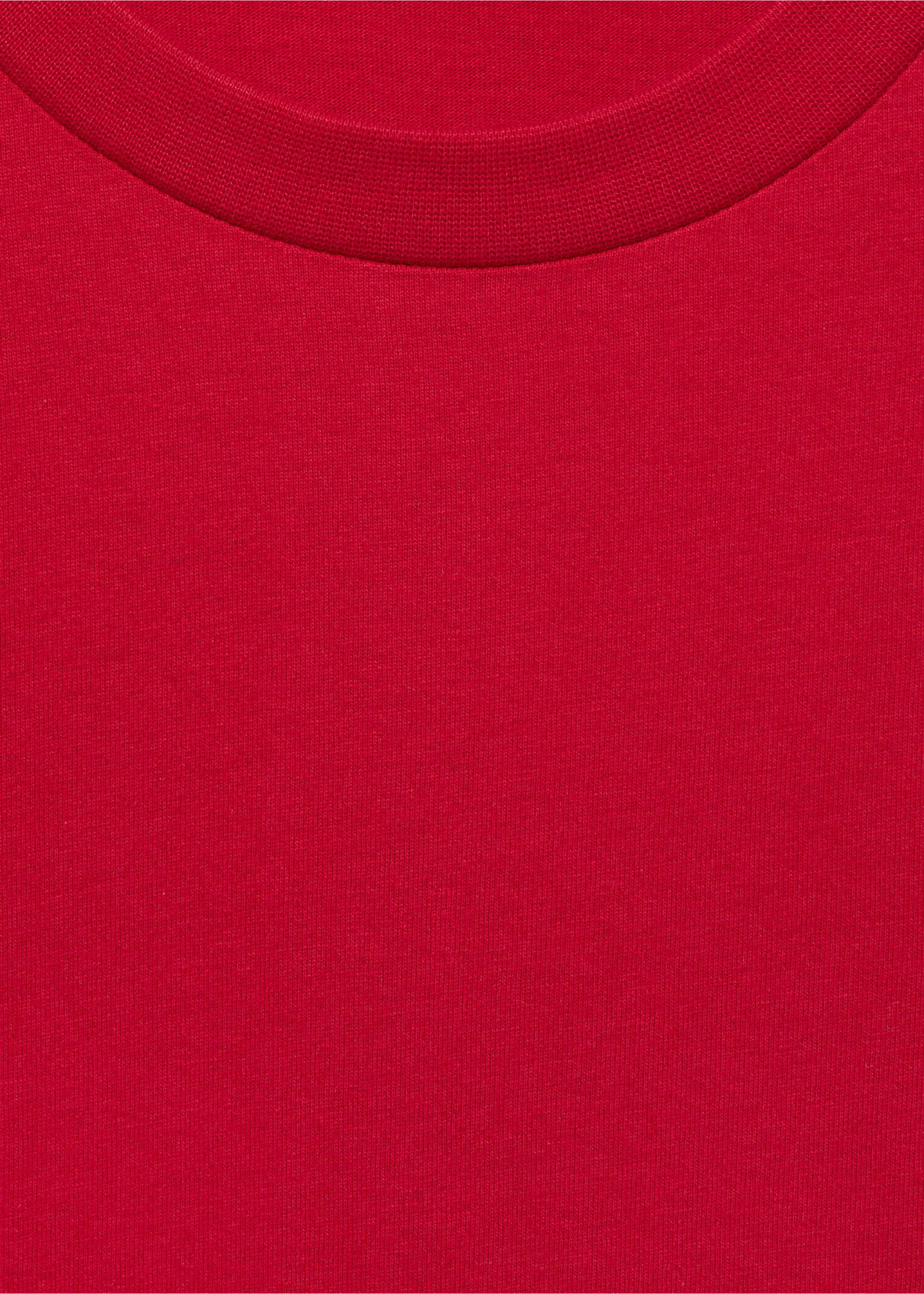 100% cotton slim-fit t-shirt - Details of the article 8, Red. Ref: 87010252-00.