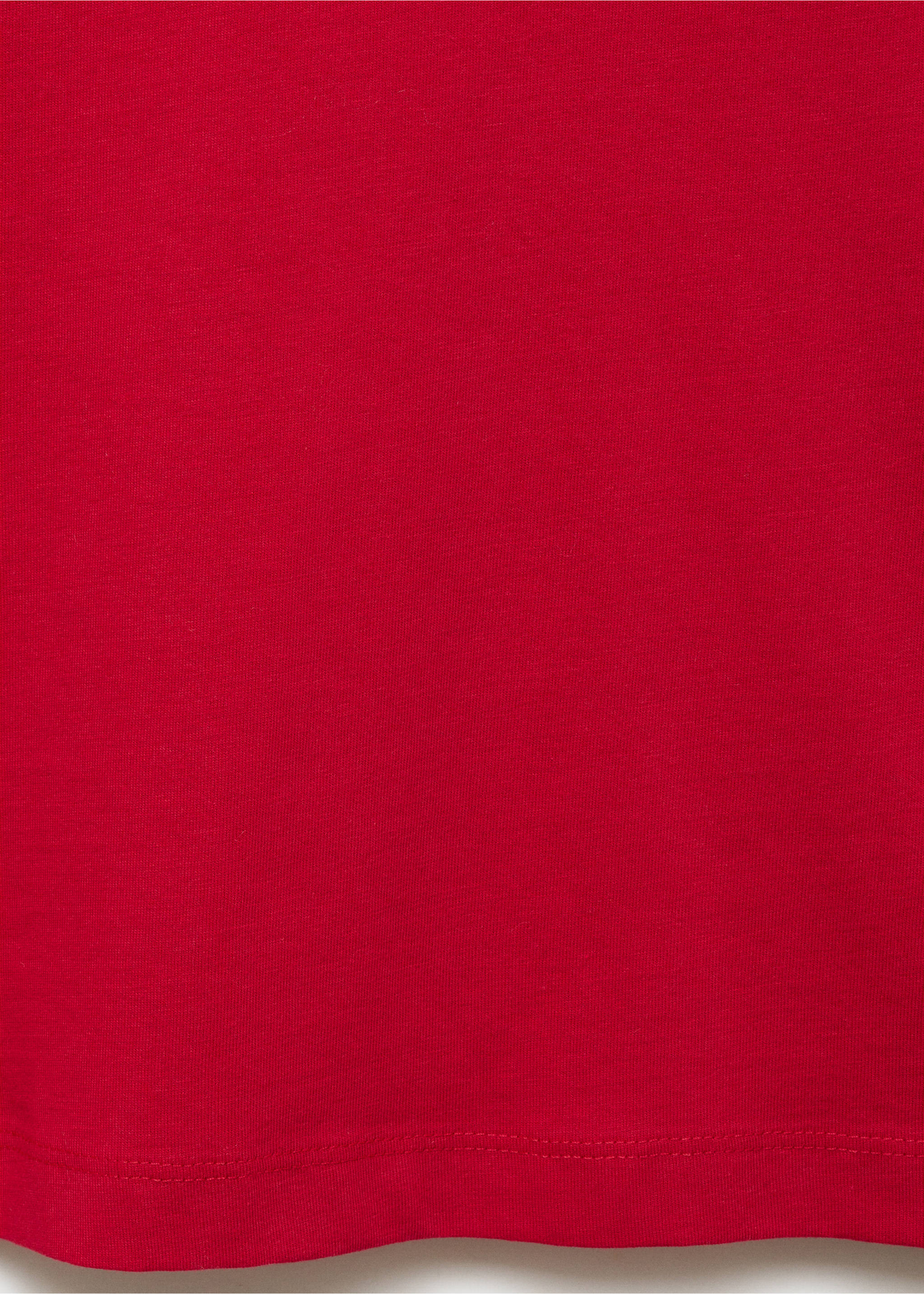 100% cotton slim-fit t-shirt - Details of the article 0, Red. Ref: 87010252-00.