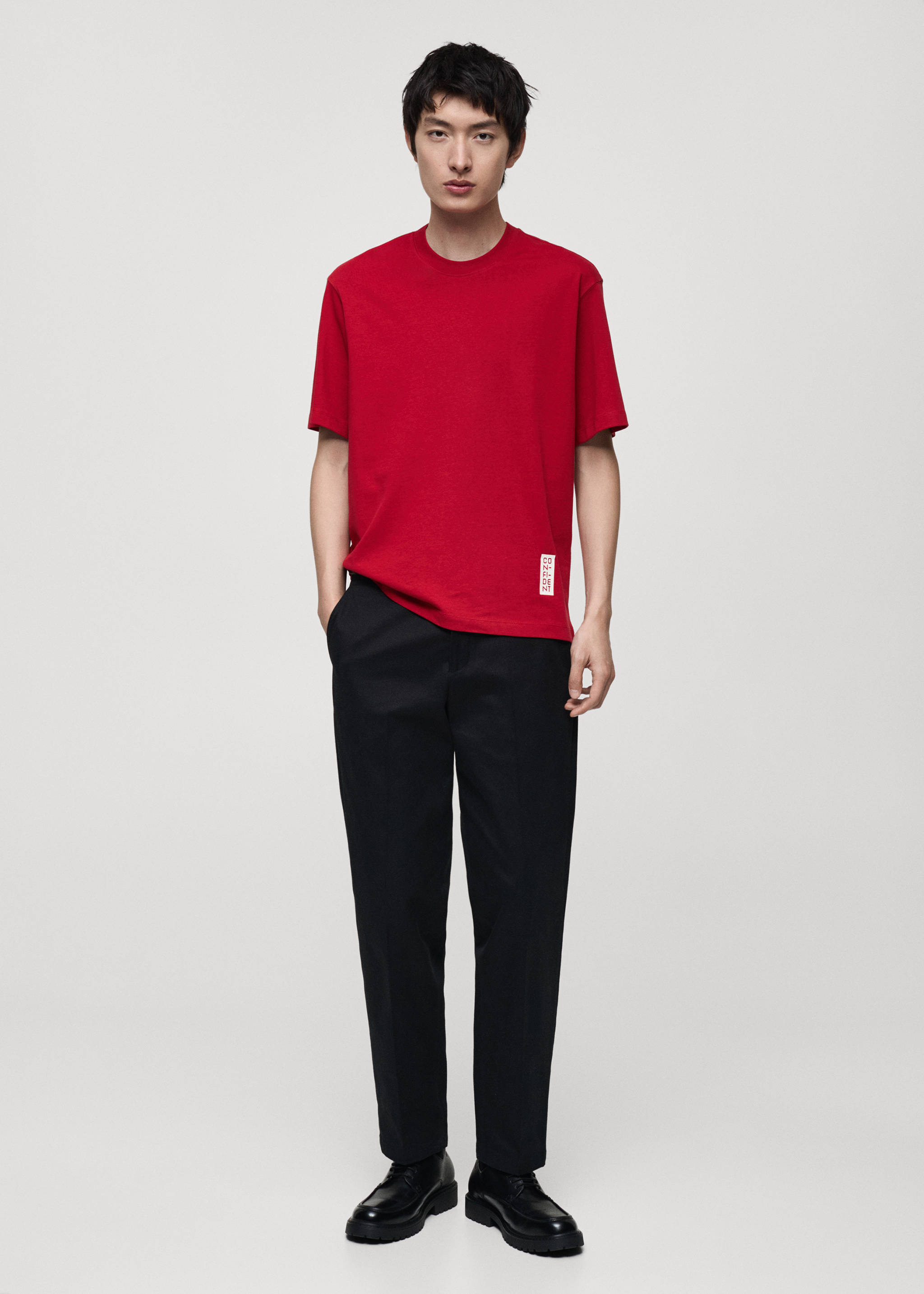 100% cotton t-shirt with printed text - General plane