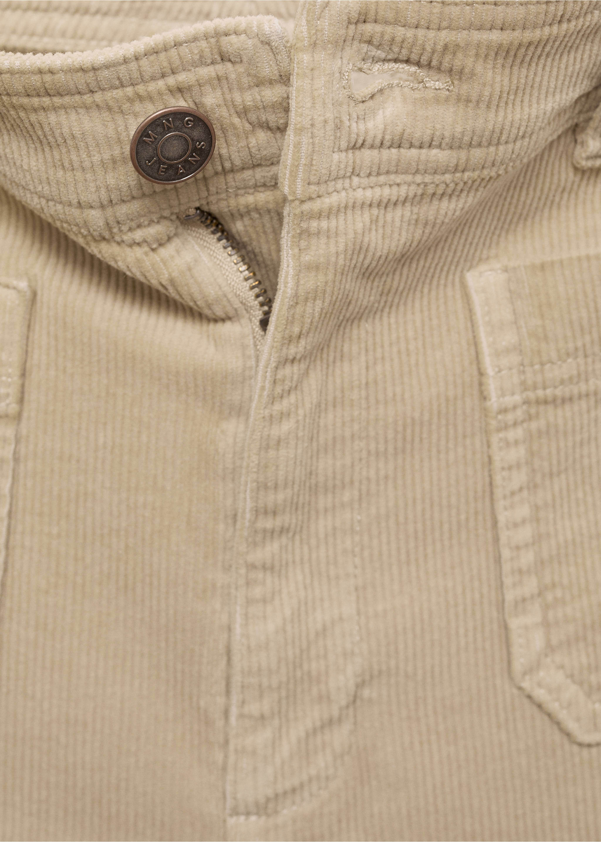 Calças Catherin culotte de bombazina - Pormenor do artigo 8, Cru. Ref: 87010256-00.