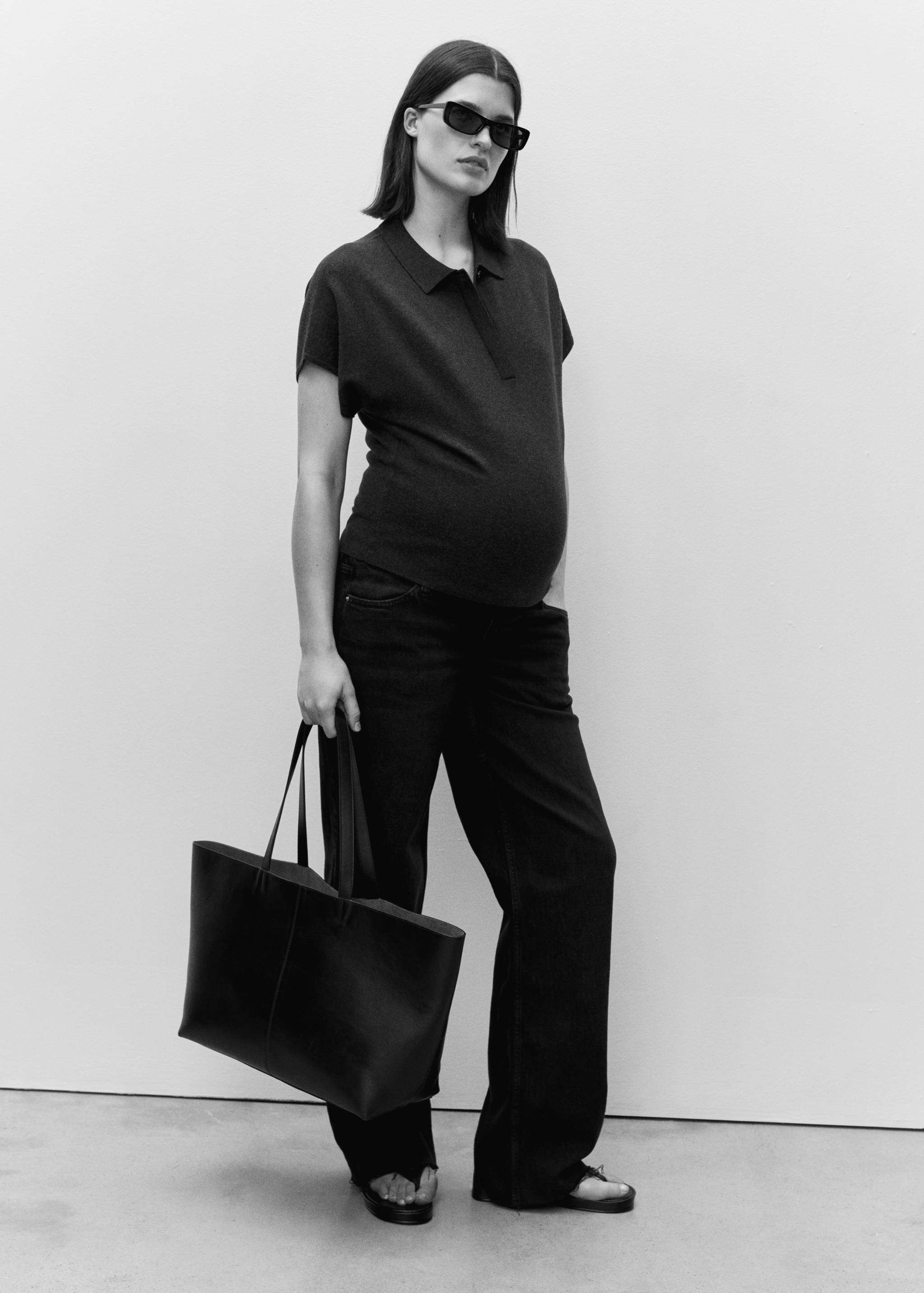 Maternity wide leg jeans - General plane