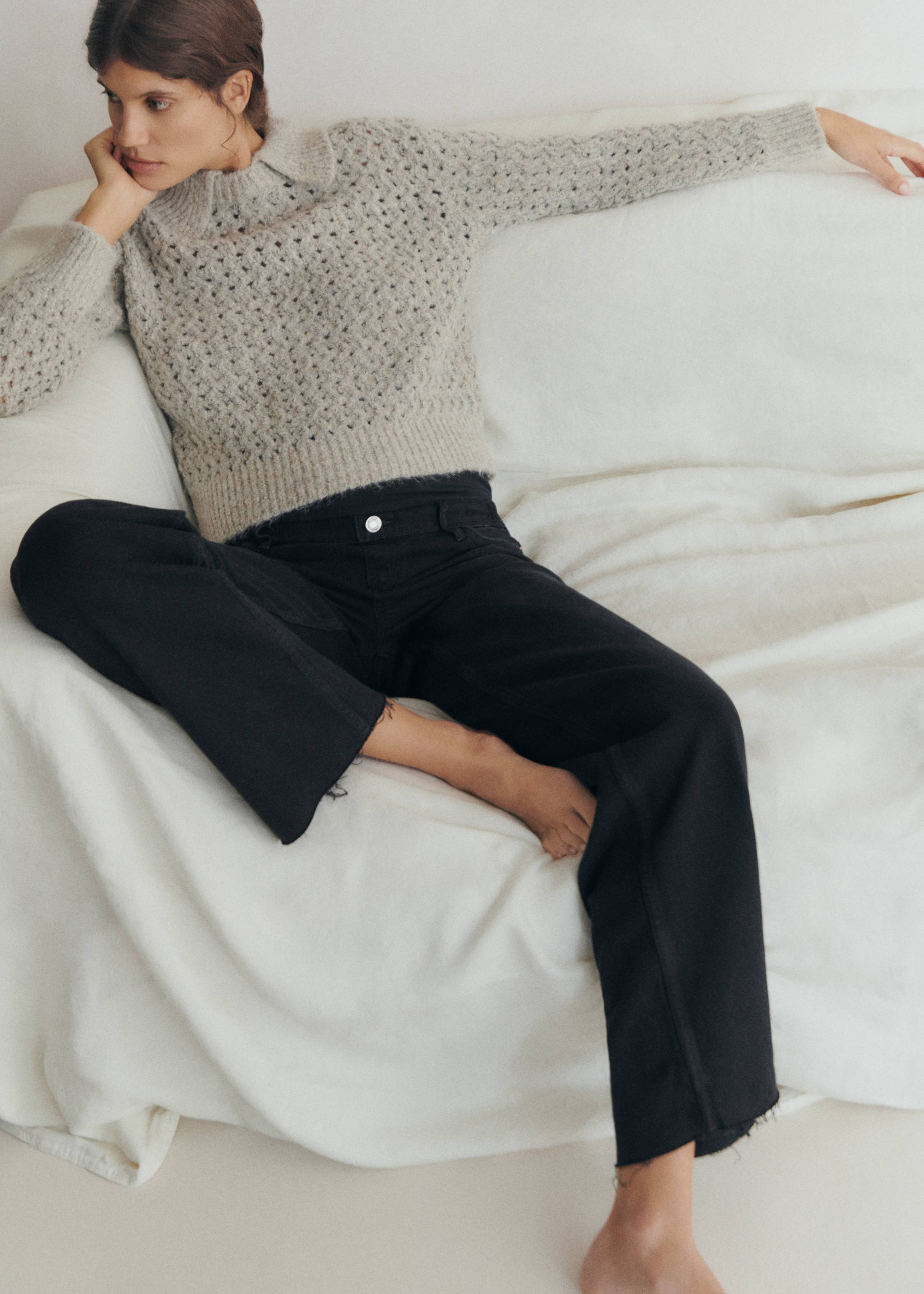 Maternity wide leg jeans - Details of the article 3