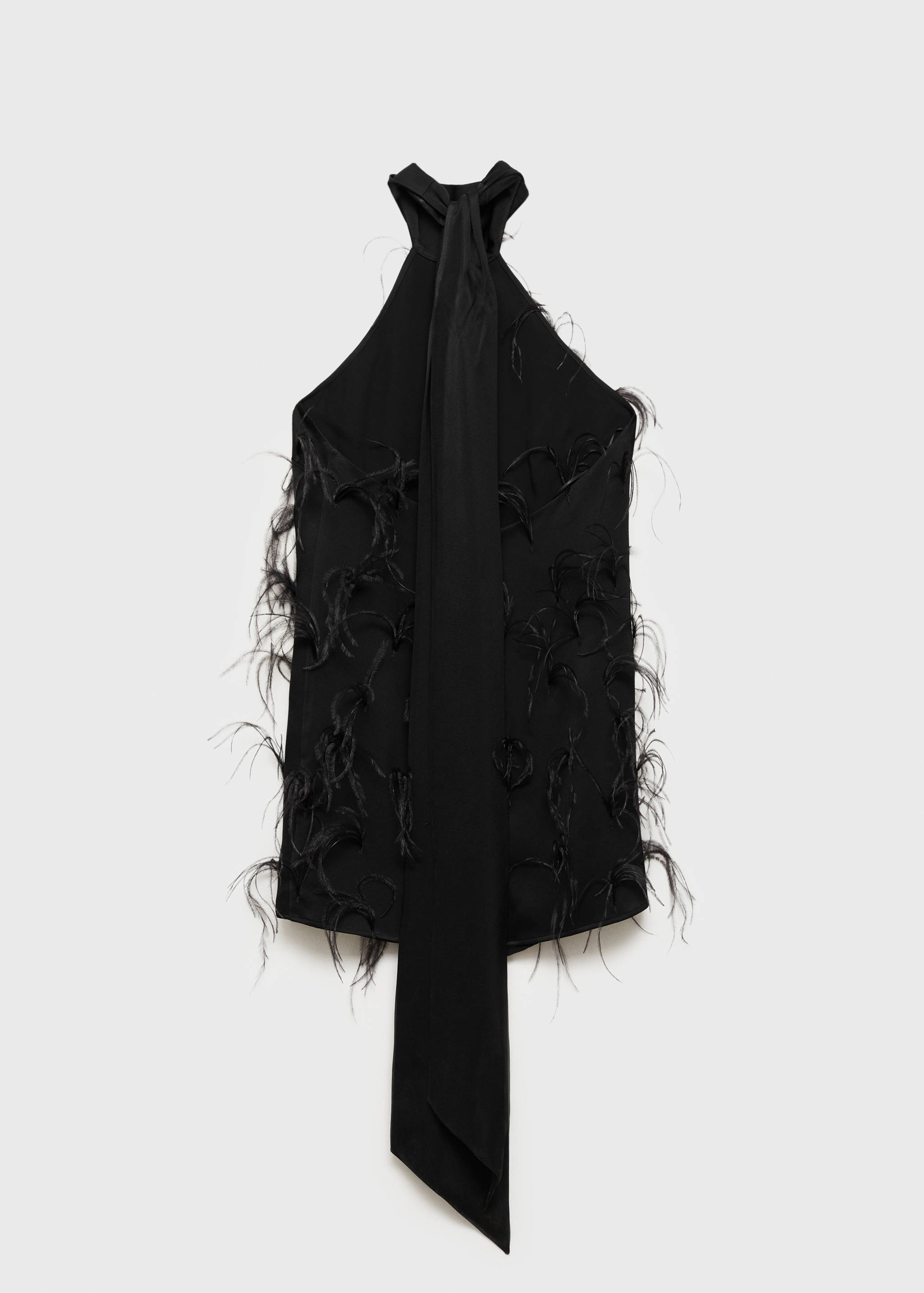 Halter dress with feather decoration - Details of the article 8