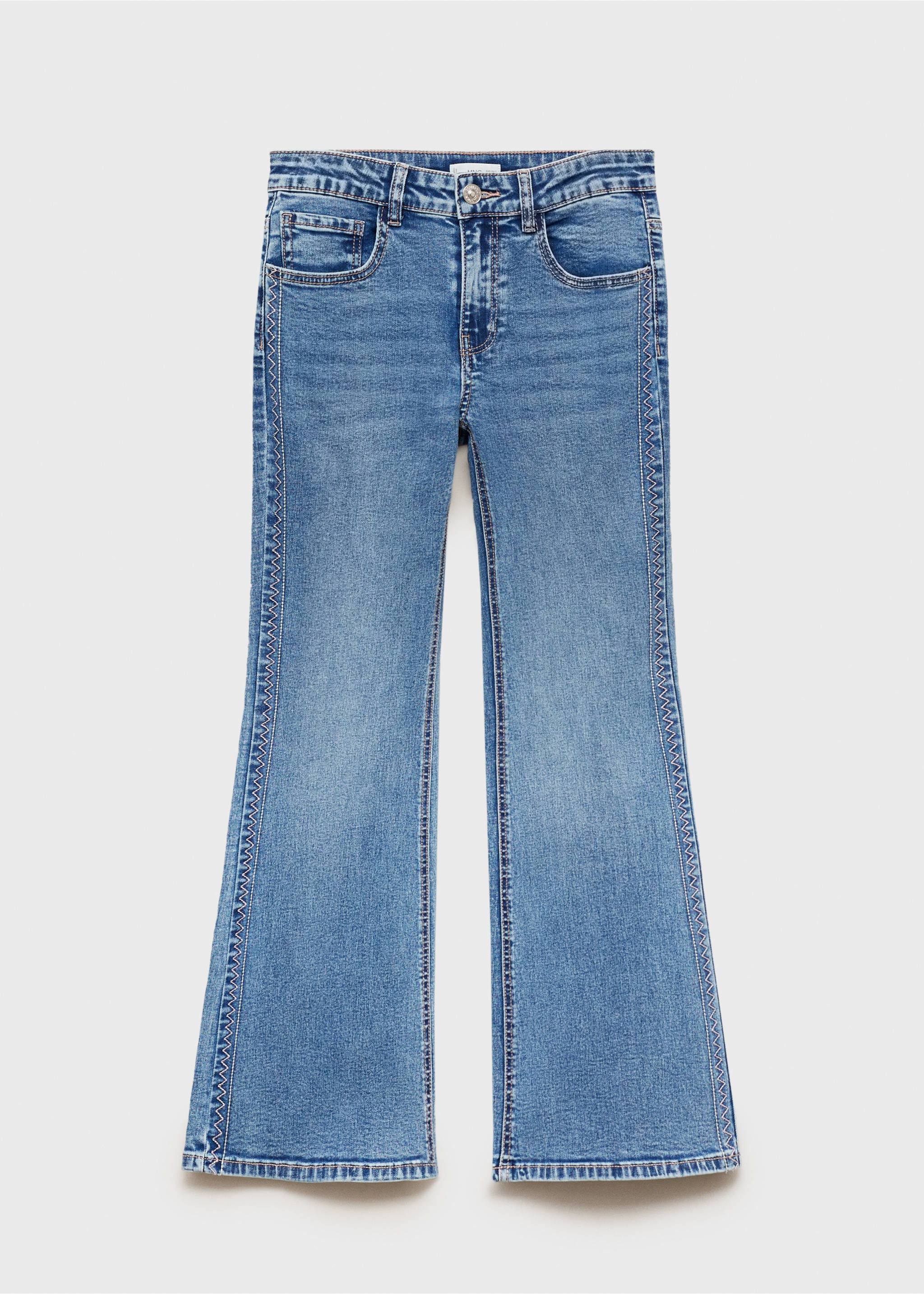Embroidered details jeans - Article without model, Medium Blue. Ref: 87010272-00.