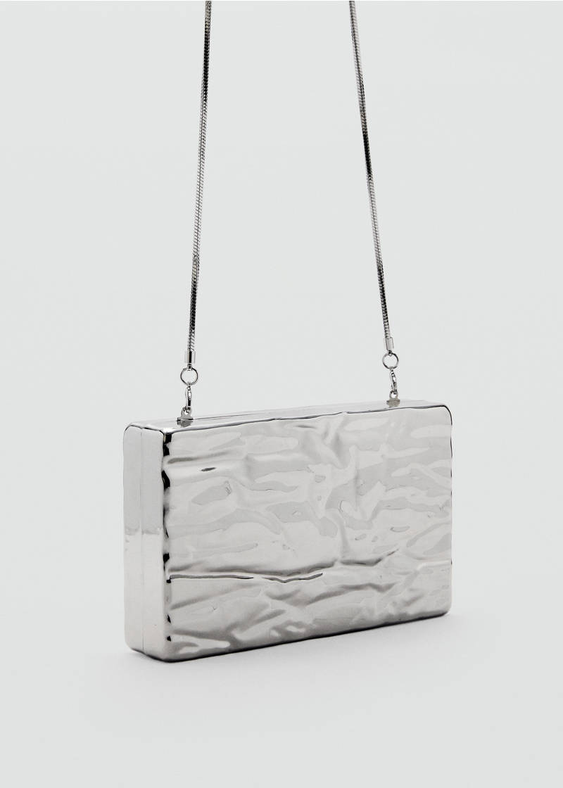 Textured clutch bag
