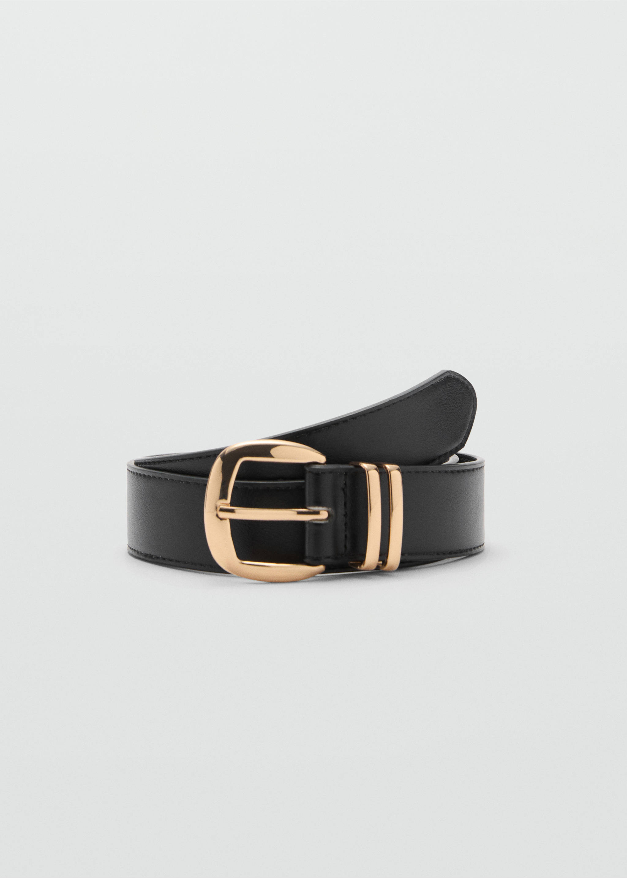 Metal buckle belt - Article without model, Black. Ref: 87010279-00.