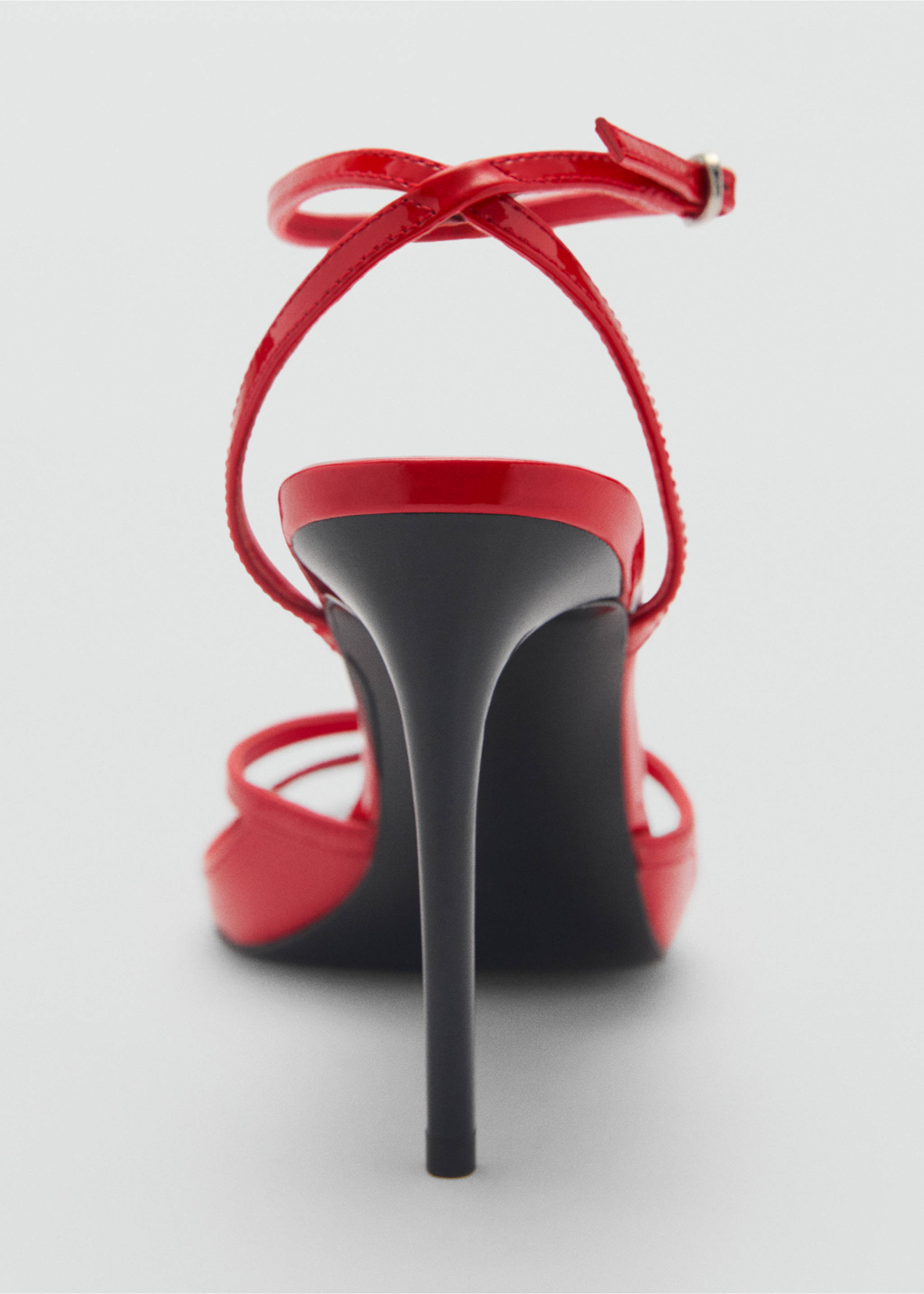 Ledersandalette mit Metallic-Spitze - Detail des Artikels 1, Rot. Ref: 87010283-00.