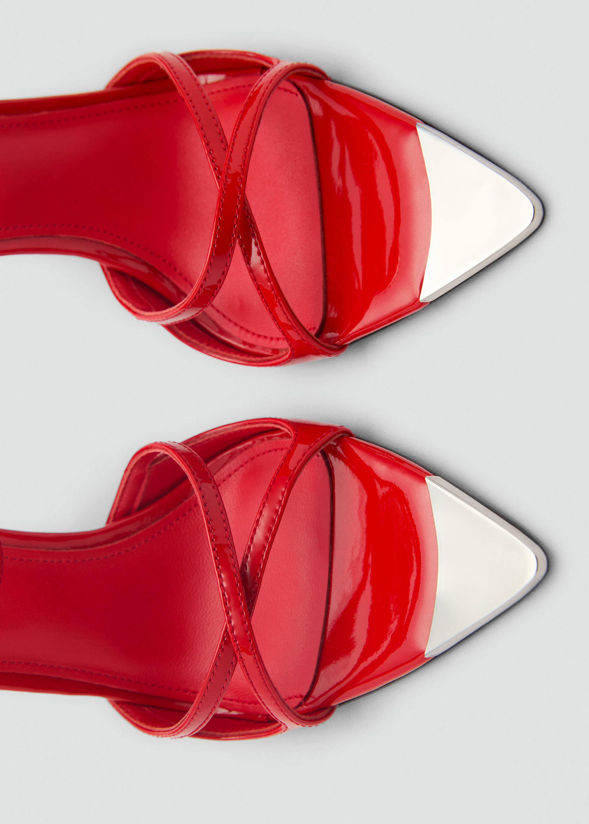 Ledersandalette mit Metallic-Spitze - Detail des Artikels 2