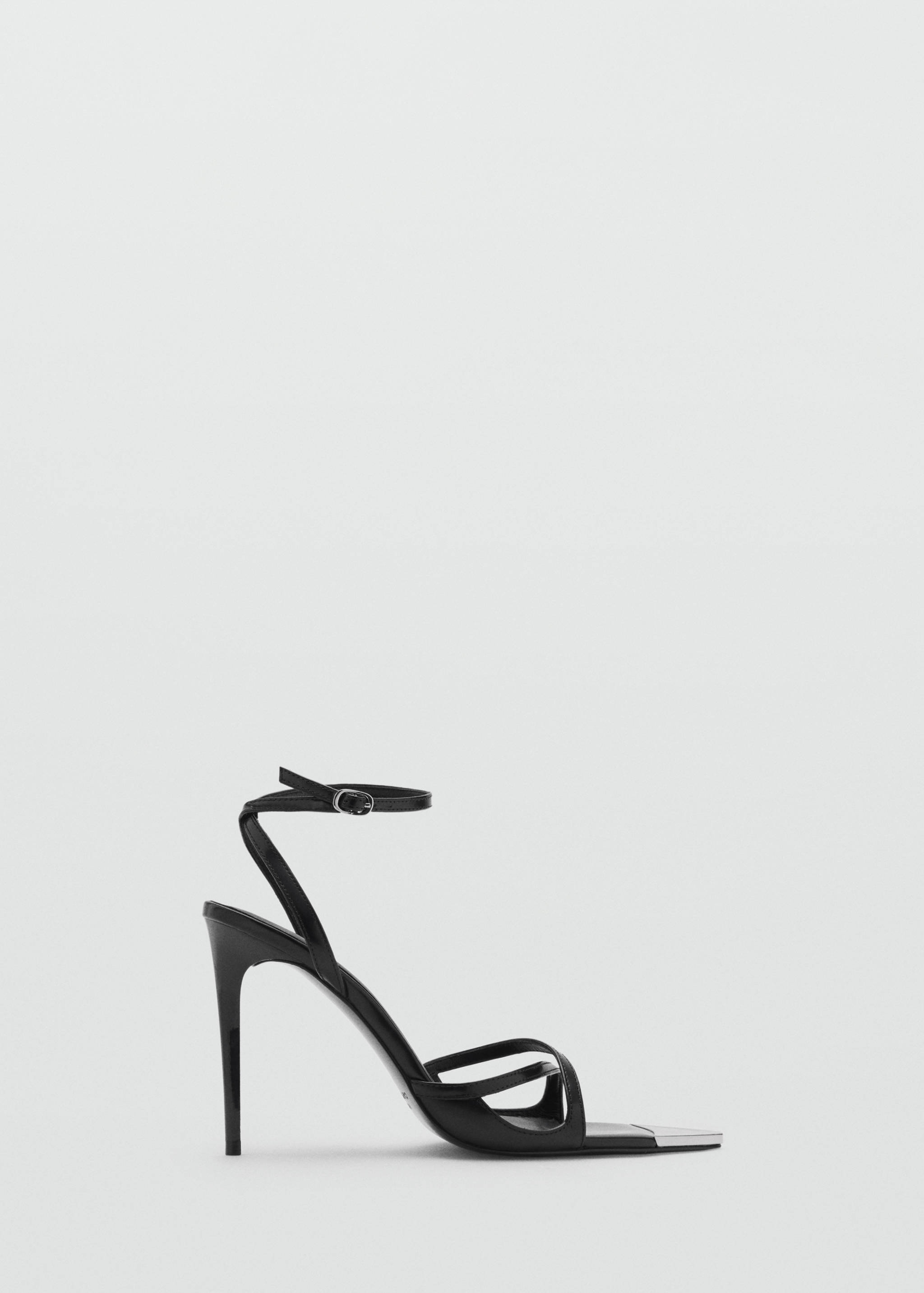 Ledersandalette mit Metallic-Spitze - Artikel ohne Model