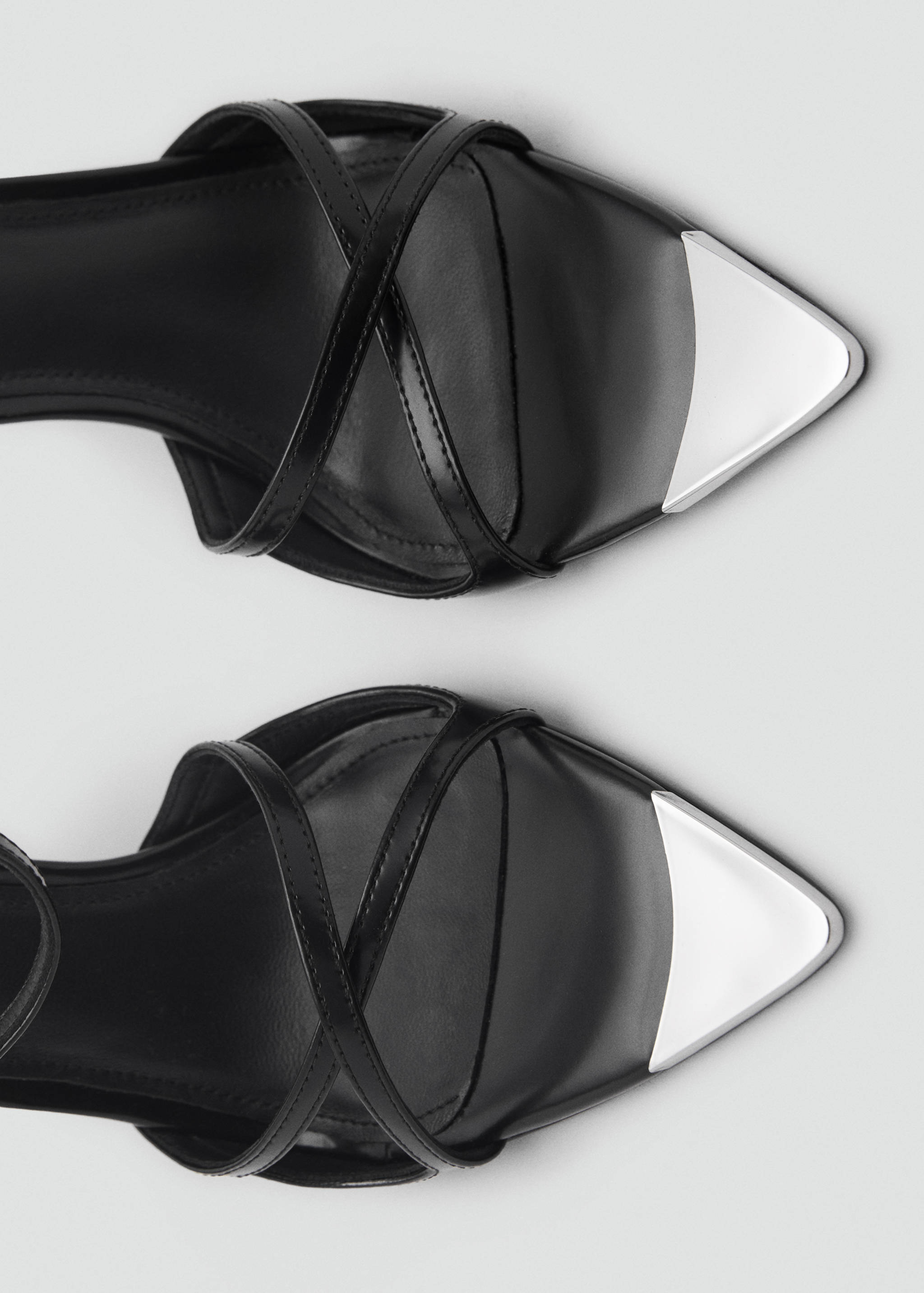 Ledersandalette mit Metallic-Spitze - Detail des Artikels 2