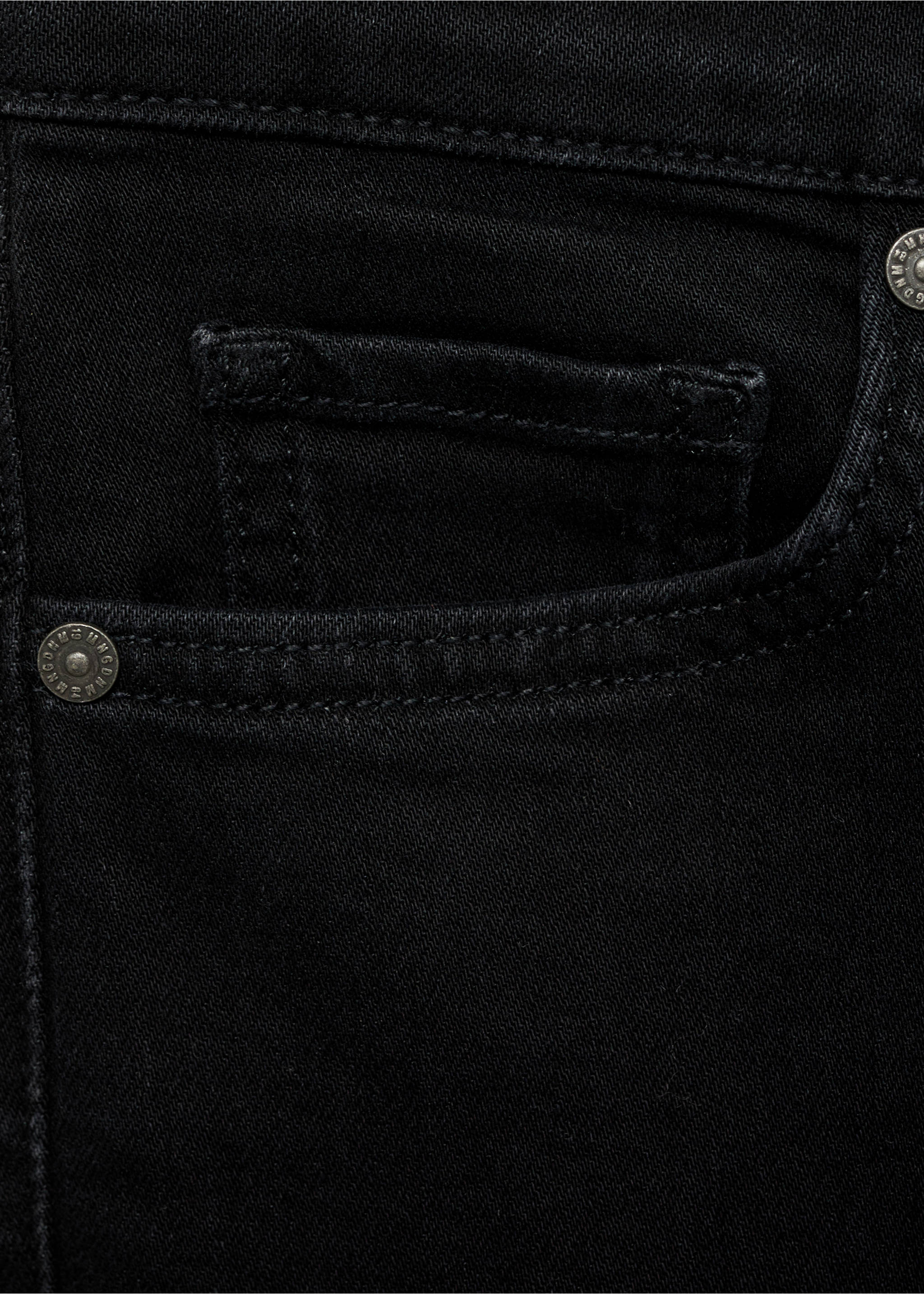 Skinny traperice visokog struka - Detalji artikla 8, Crni denim. Ref: 87010285-00.