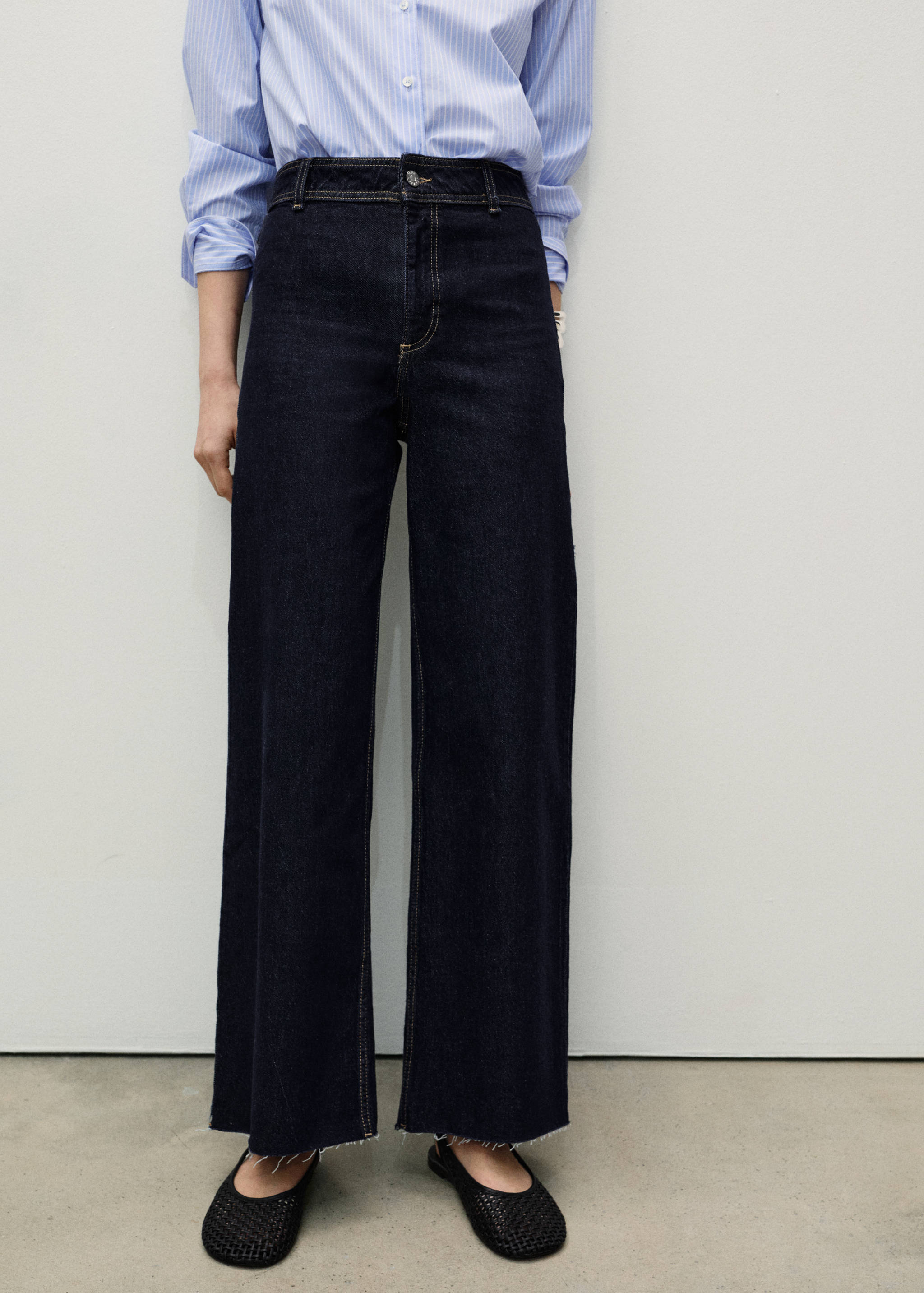 Catherin rinse-wash culotte jeans - Medium plane