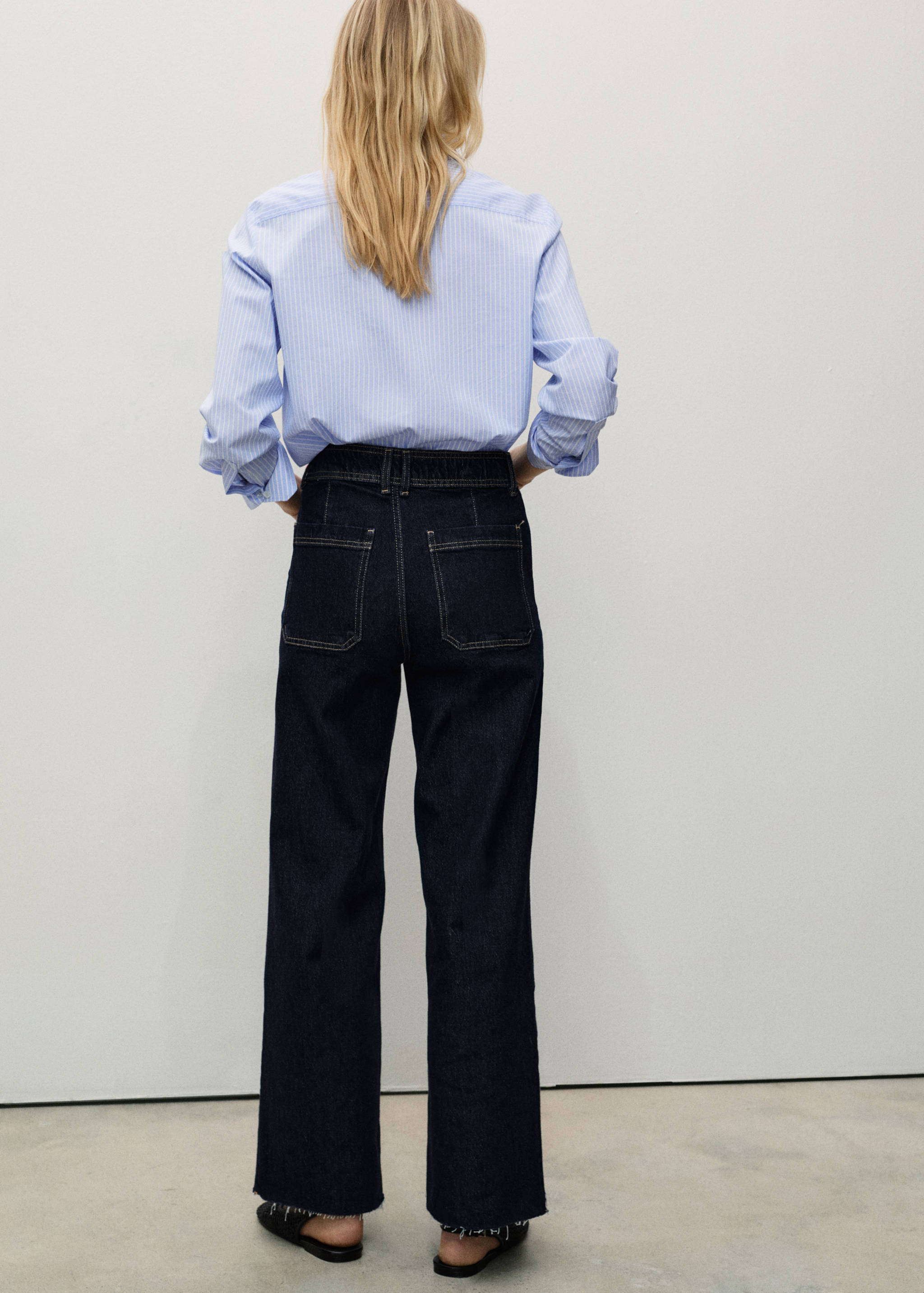 Catherin rinse-wash culotte jeans - Reverse of the article