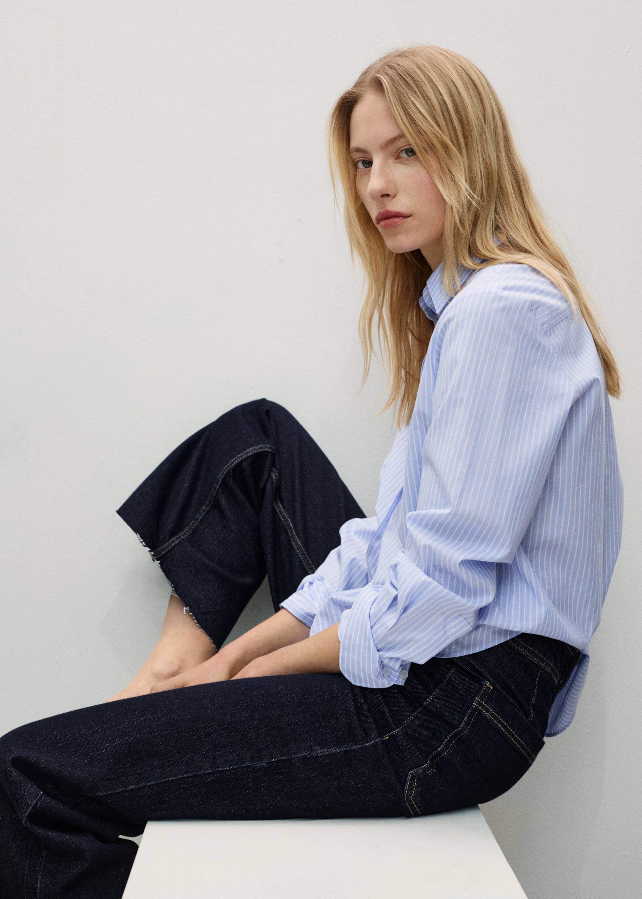 Catherin rinse-wash culotte jeans - Details of the article 2