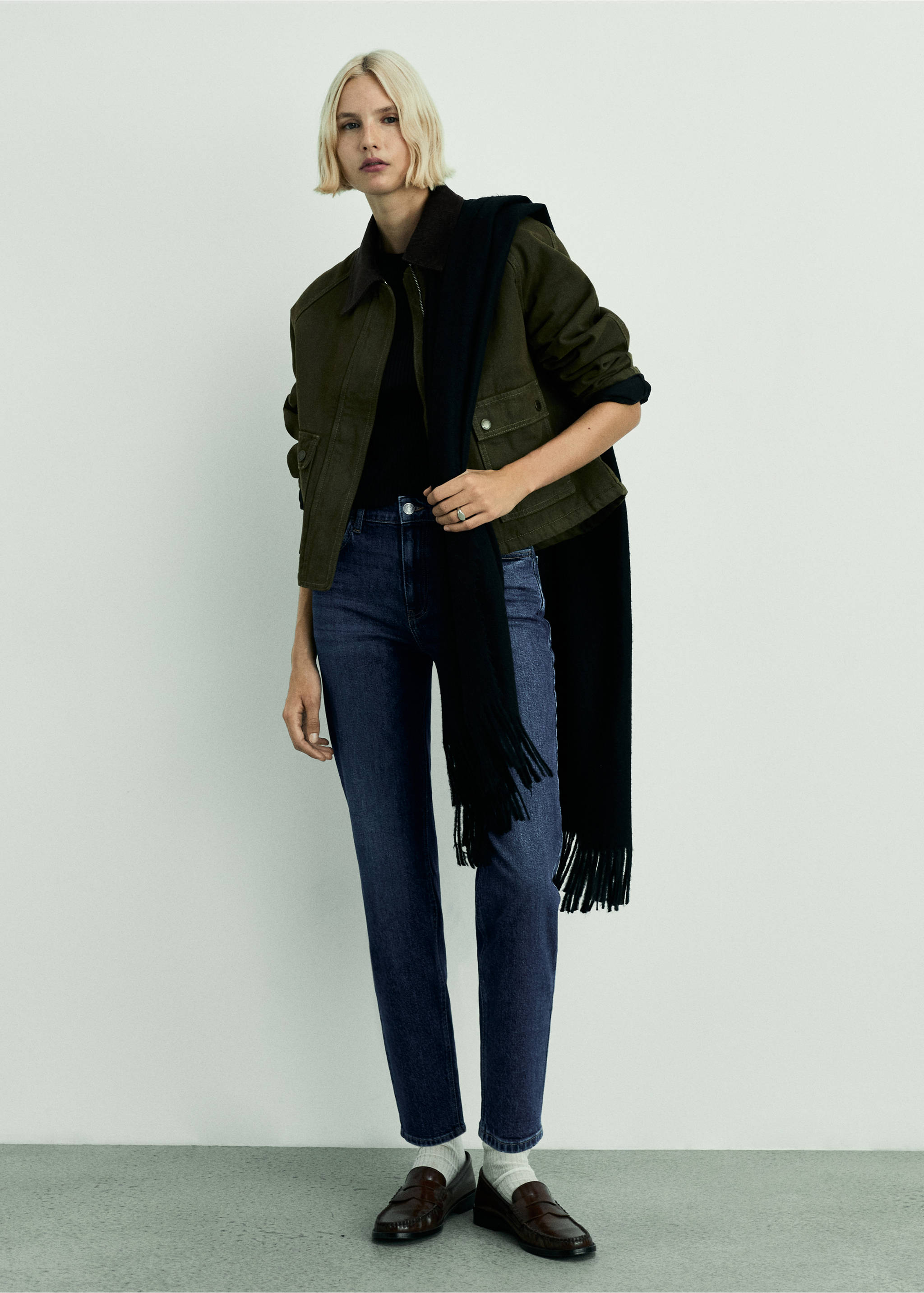 Jean Newmom confort taille haute - Plan général, Bleu foncé. Ref: 87010289-00.