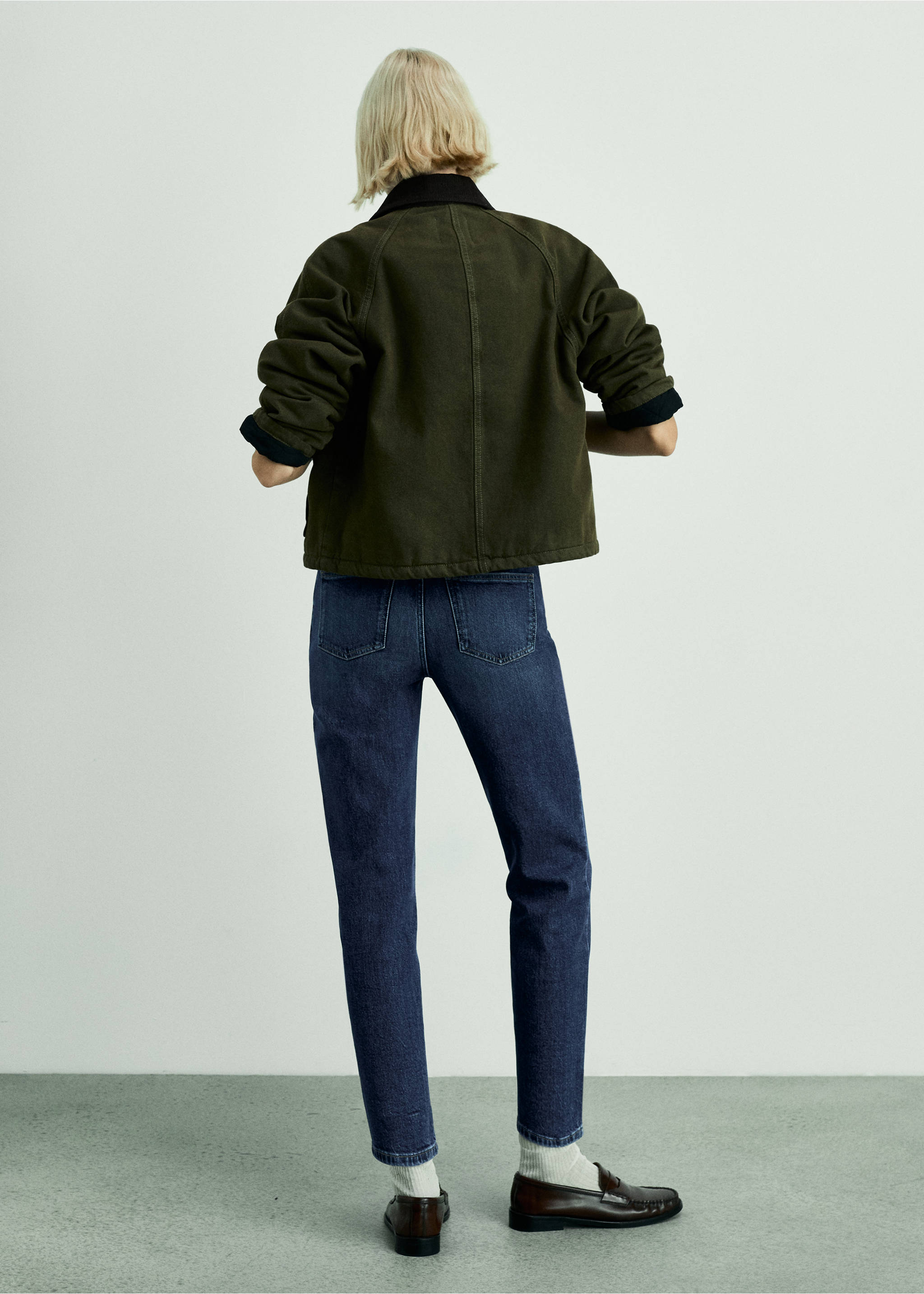 Jean Newmom confort taille haute - Verso de l’article, Bleu foncé. Ref: 87010289-00.