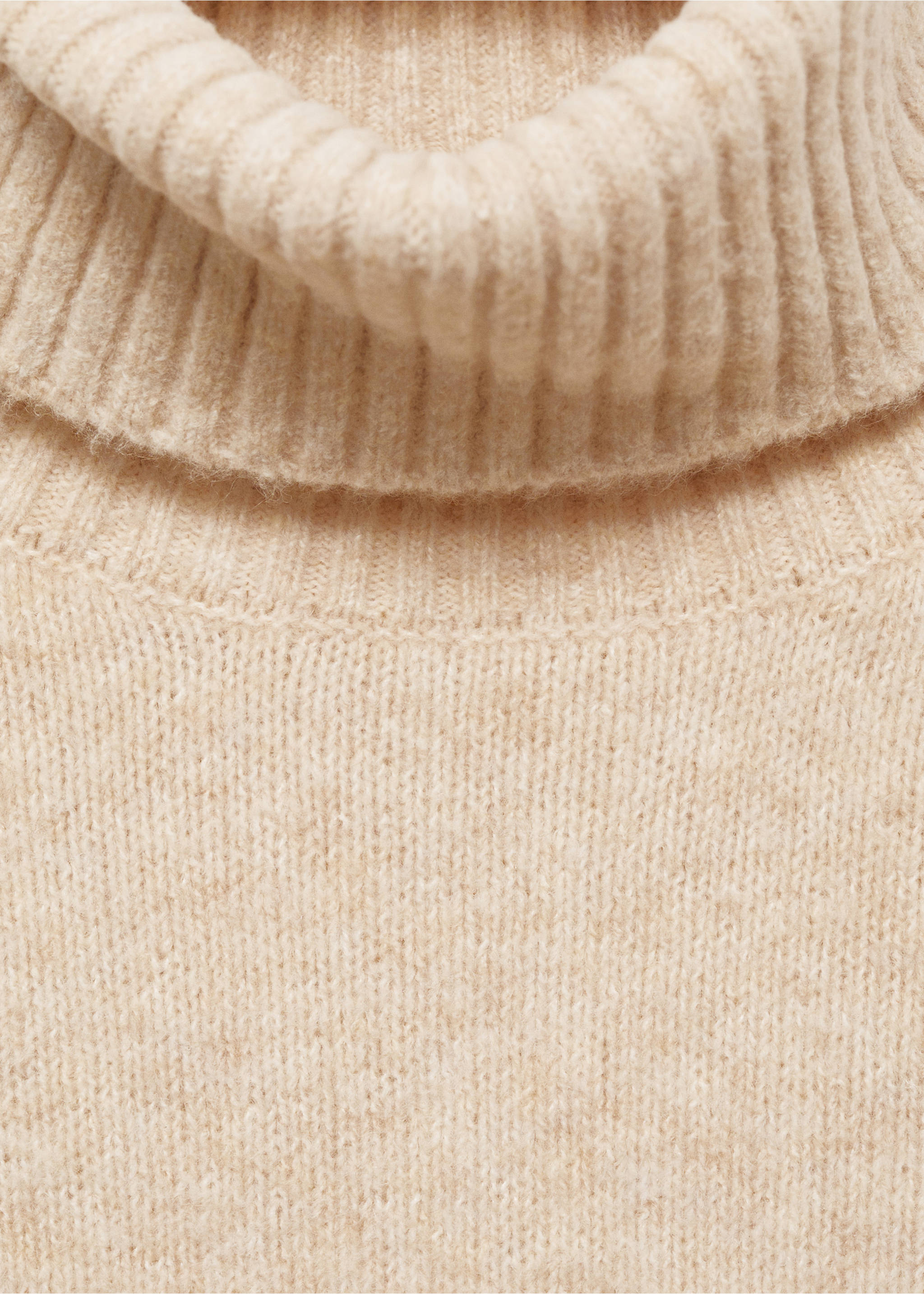 Turtle neck sweater - Details of the article 0, Ecru. Ref: 87010290-00.