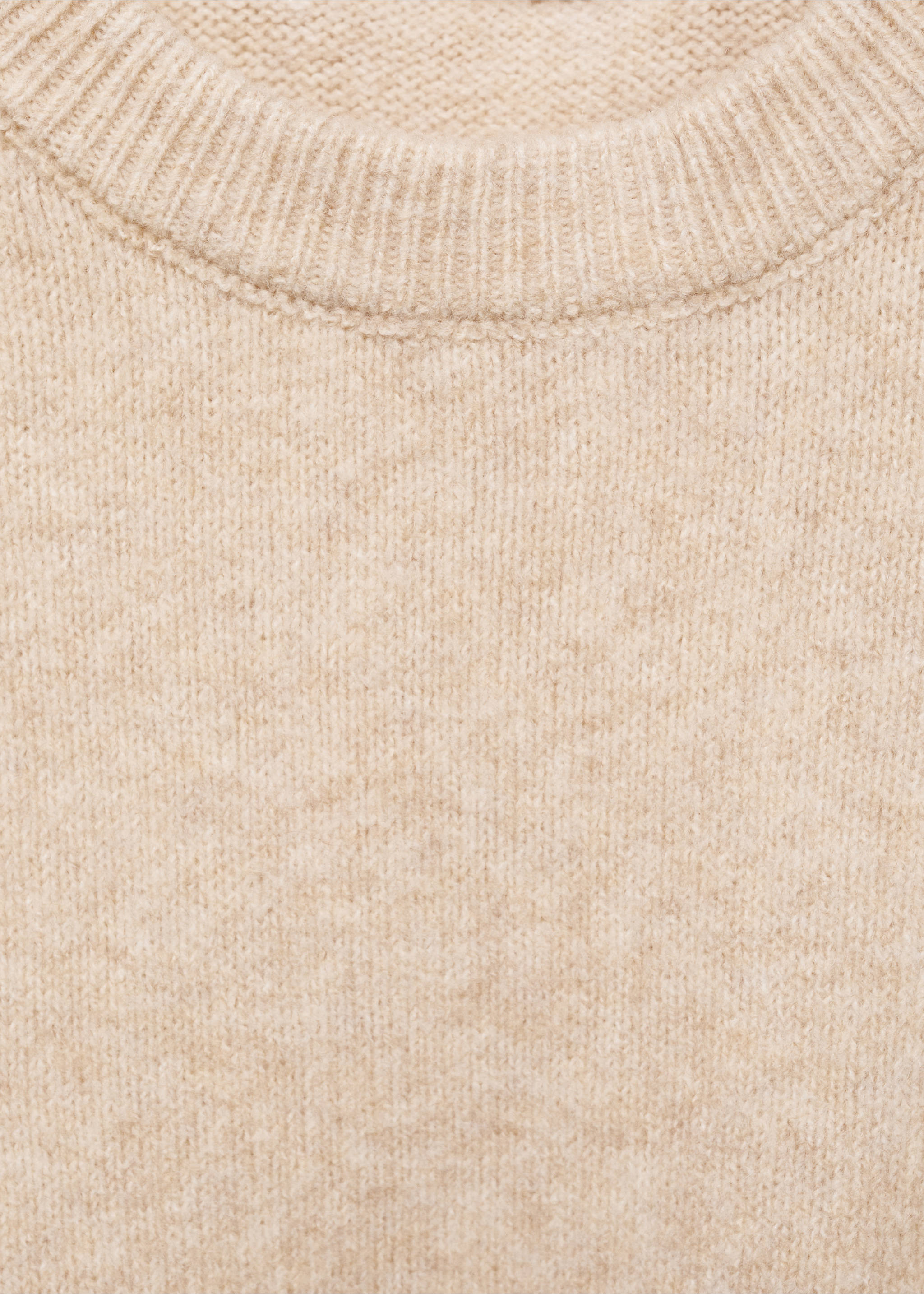 Sweter z wywiniętymi rękawami - Szczegóły artykułu 8, Kremowy / écru. Ref: 87010291-00.